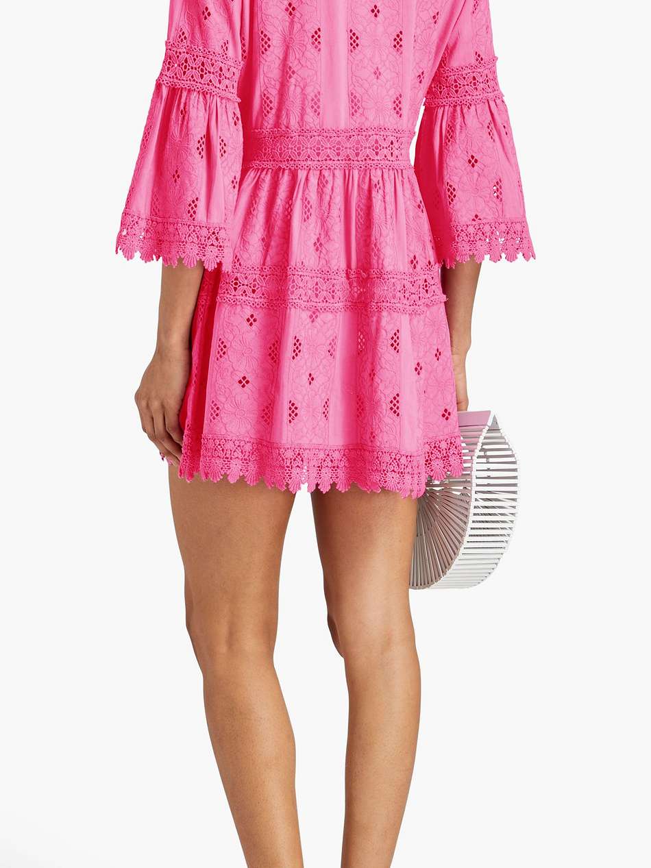 victoria broderie anglaise cotton mini dress