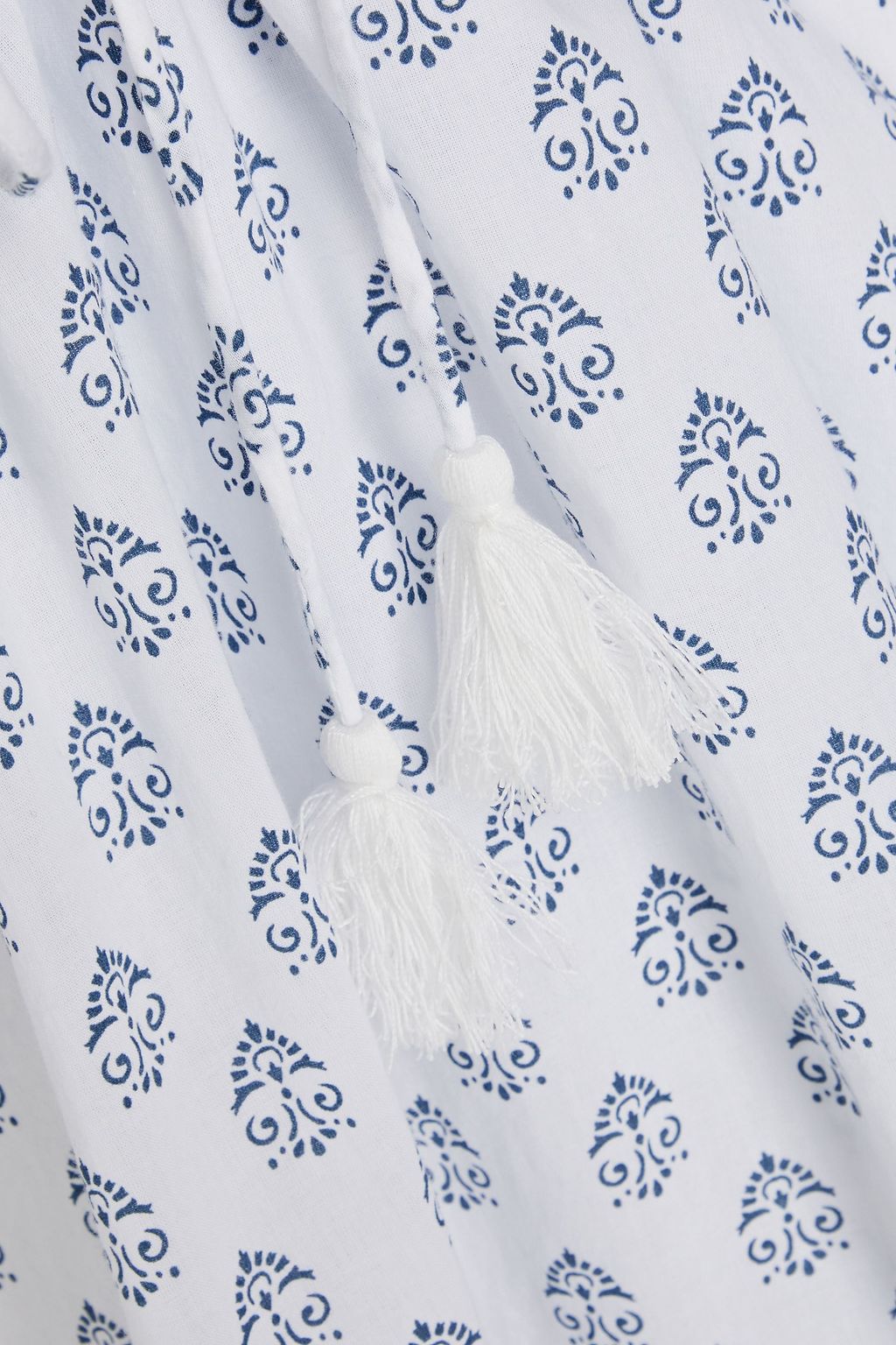 MELISSA ODABASH Crochet-trimmed printed cotton kaftan