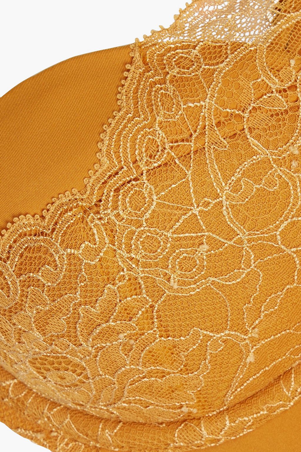 LA PERLA Corded lace-paneled stretch-jersey underwired balconette bra