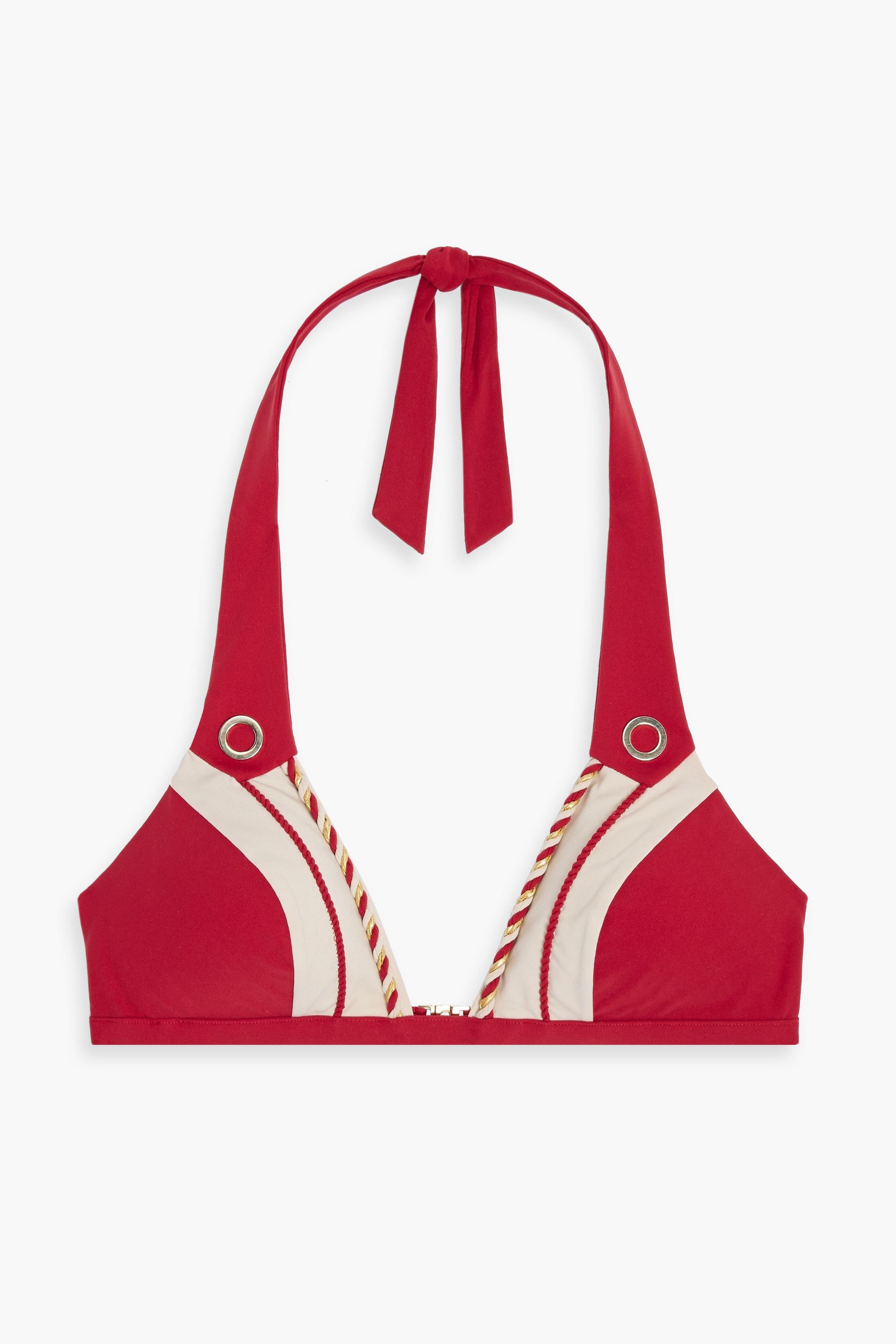 La Perla Embellished triangle bikini top thumbnail