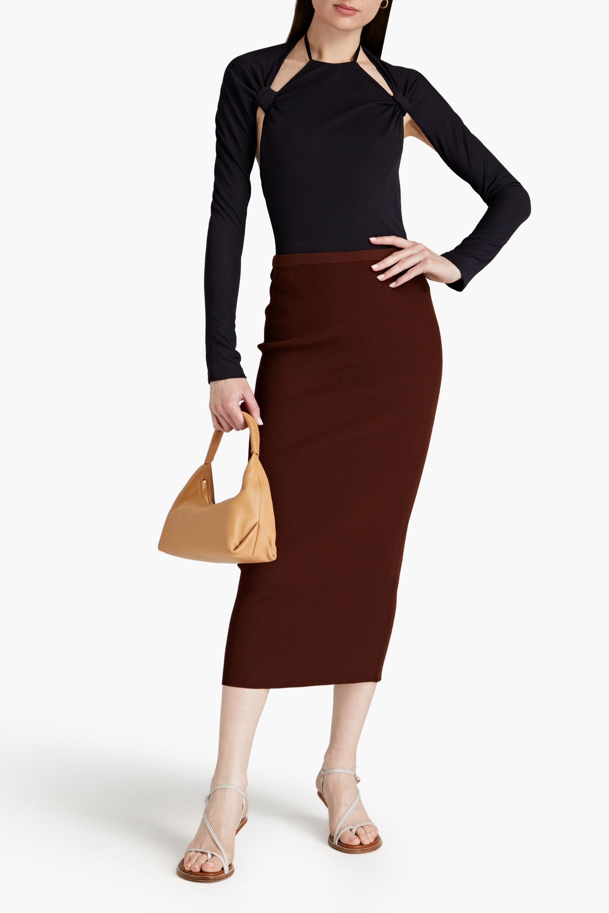 Jacquemus Nodi cutout knotted jersey bodysuit