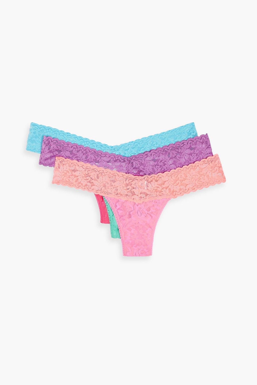 HANKY PANKY Signature set of three stretch-lace low-rise thongs