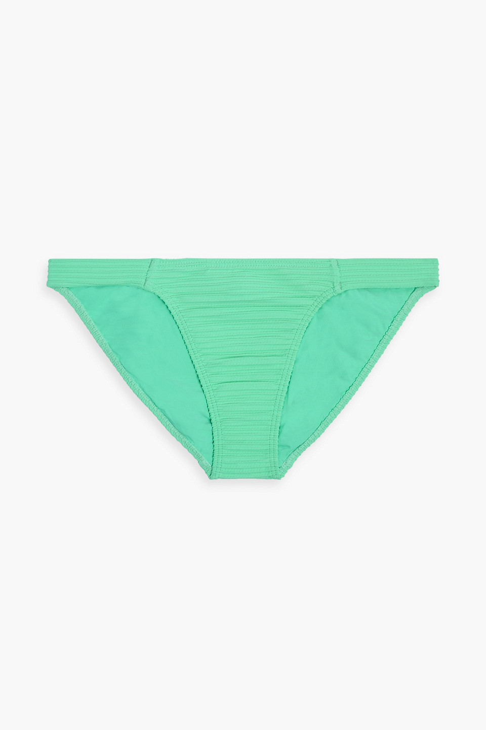 Vix Paula Hermanny Dune Fany Ribbed Low-rise Bikini Briefs In Mint