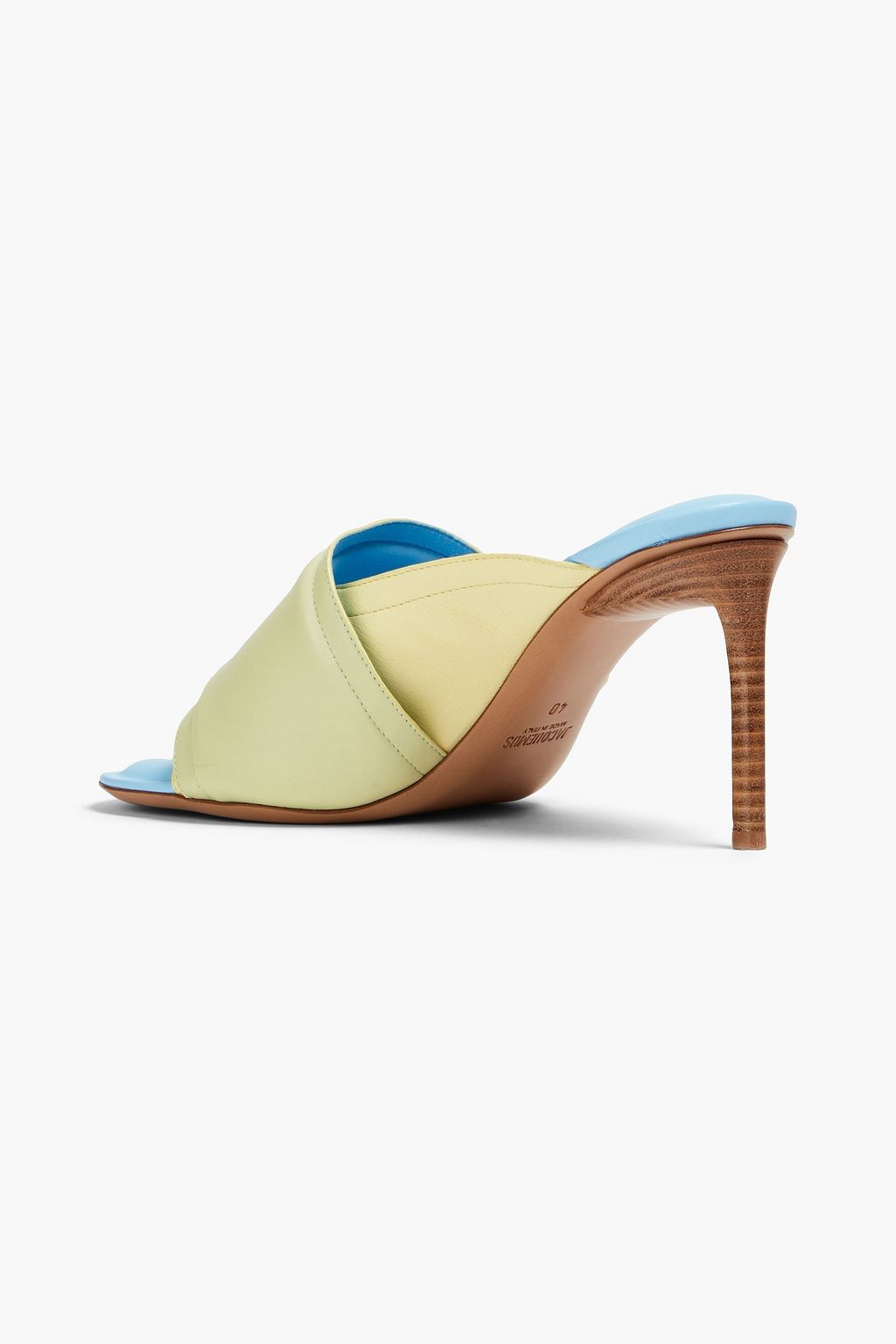 JACQUEMUS 레 뮬 아쿠아 패딩 가죽 뮬