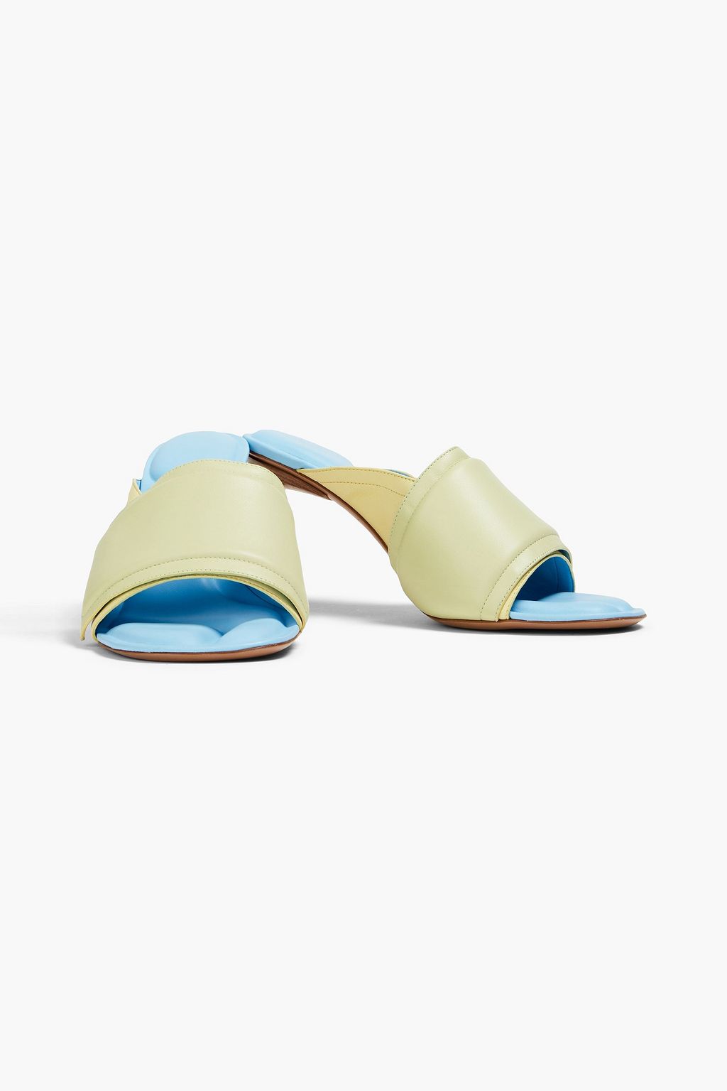 JACQUEMUS 레 뮬 아쿠아 패딩 가죽 뮬