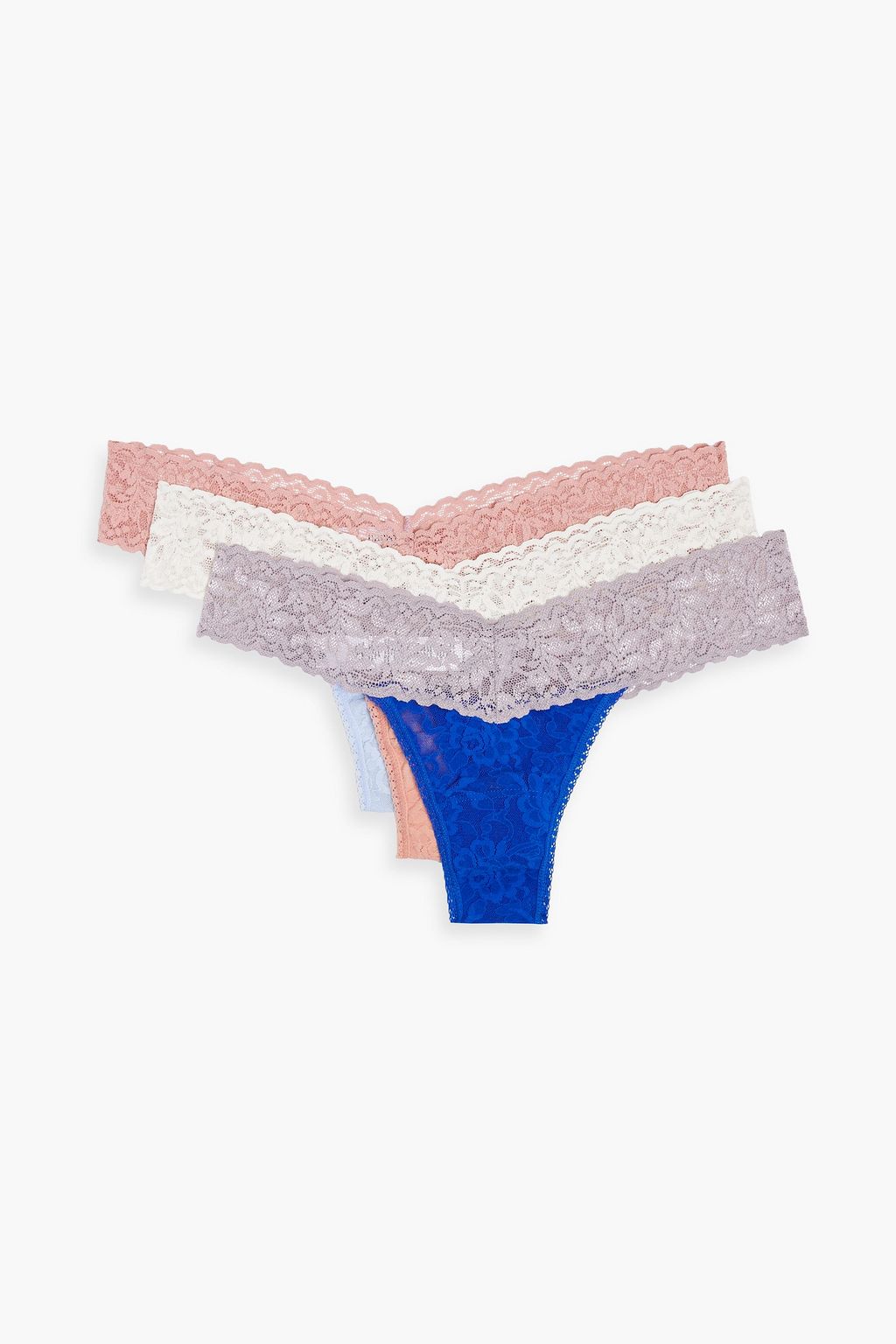 HANKY PANKY Signature set of three stretch-lace low-rise thongs