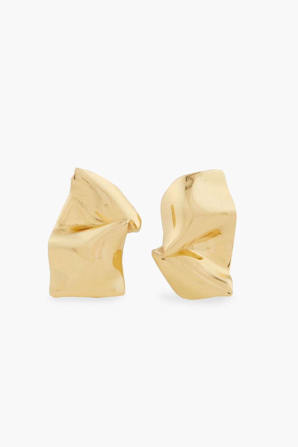 Cornelia Webb 18-karat gold-plated clip earrings