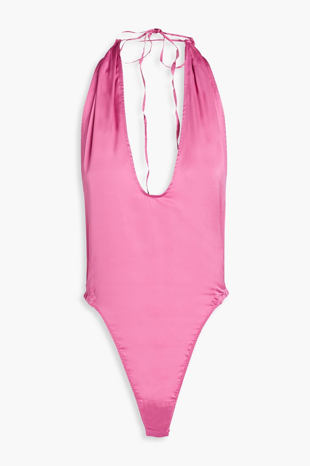 JACQUEMUS Mentalo stretch-satin halterneck bodysuit