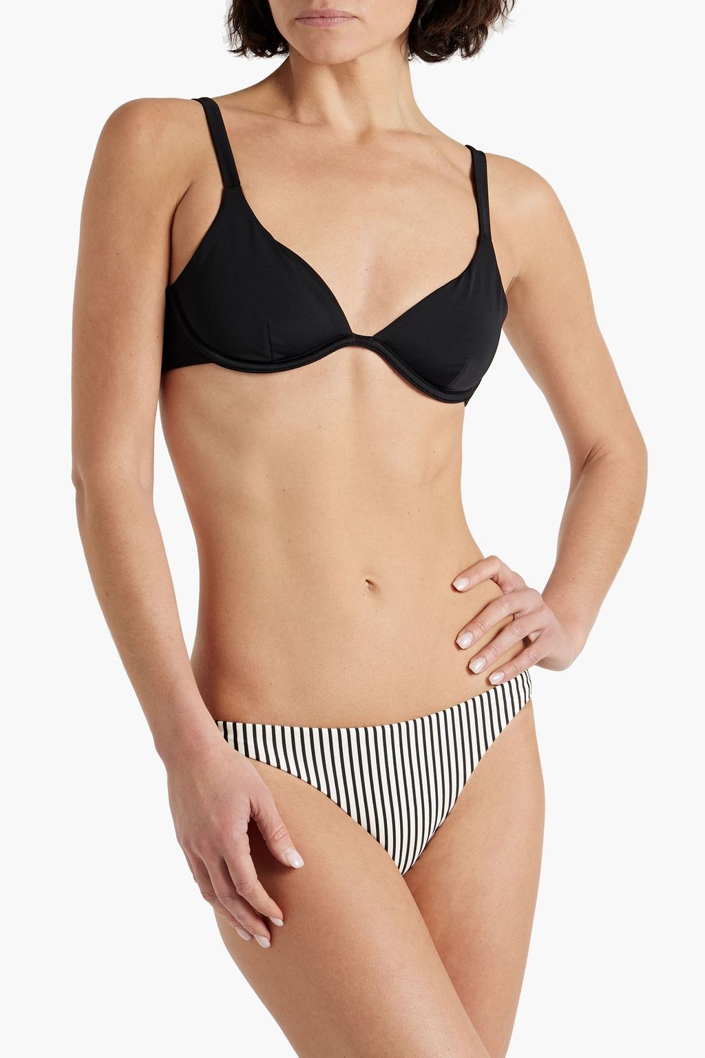 VIX PAULA HERMANNY Valentina striped low-rise bikini briefs