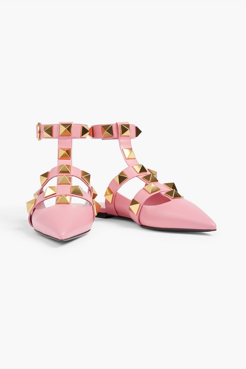 VALENTINO GARAVANI Roman Stud leather point-toe flats