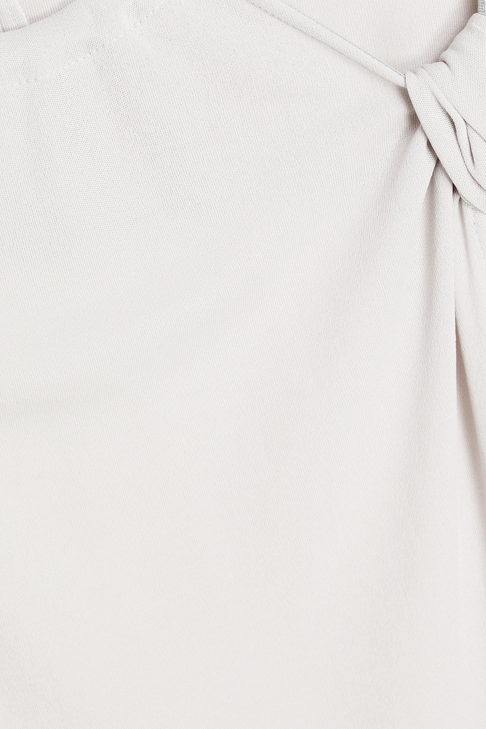 Jacquemus Nodi Cutout Knotted Jersey Midi Dress In Stone
