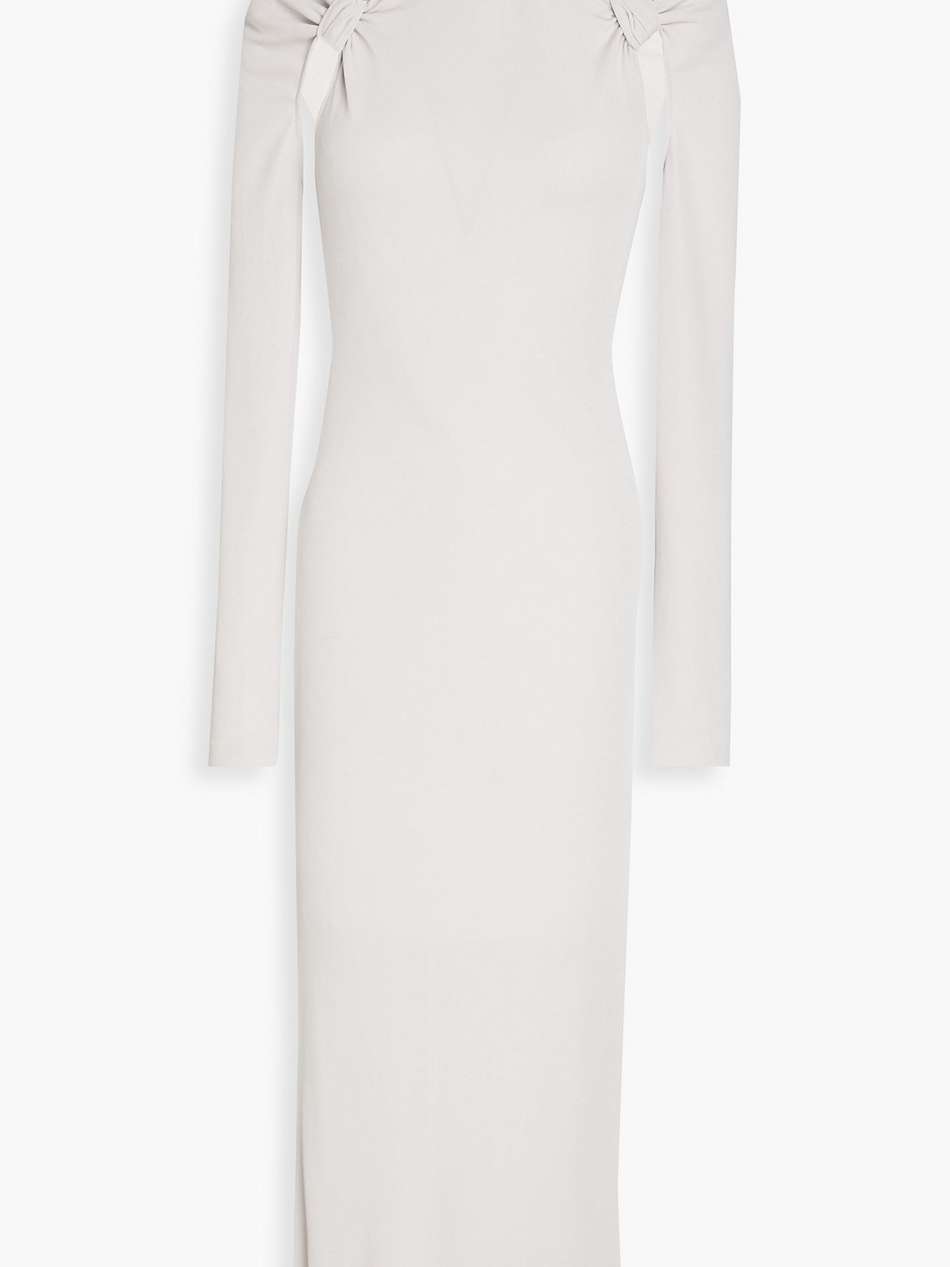 nodi cutout knotted jersey midi dress