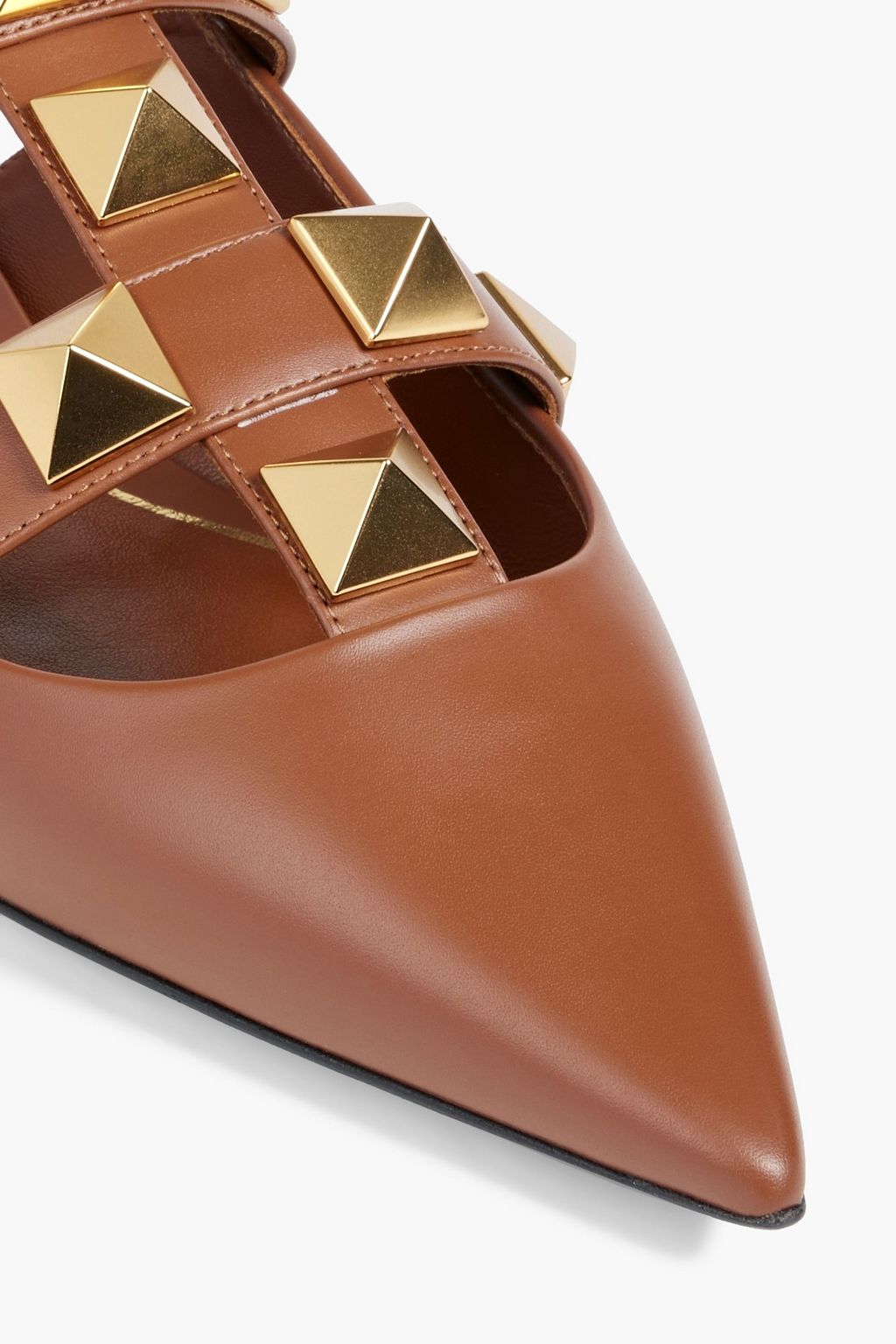 VALENTINO GARAVANI Roman Stud leather point-toe flats