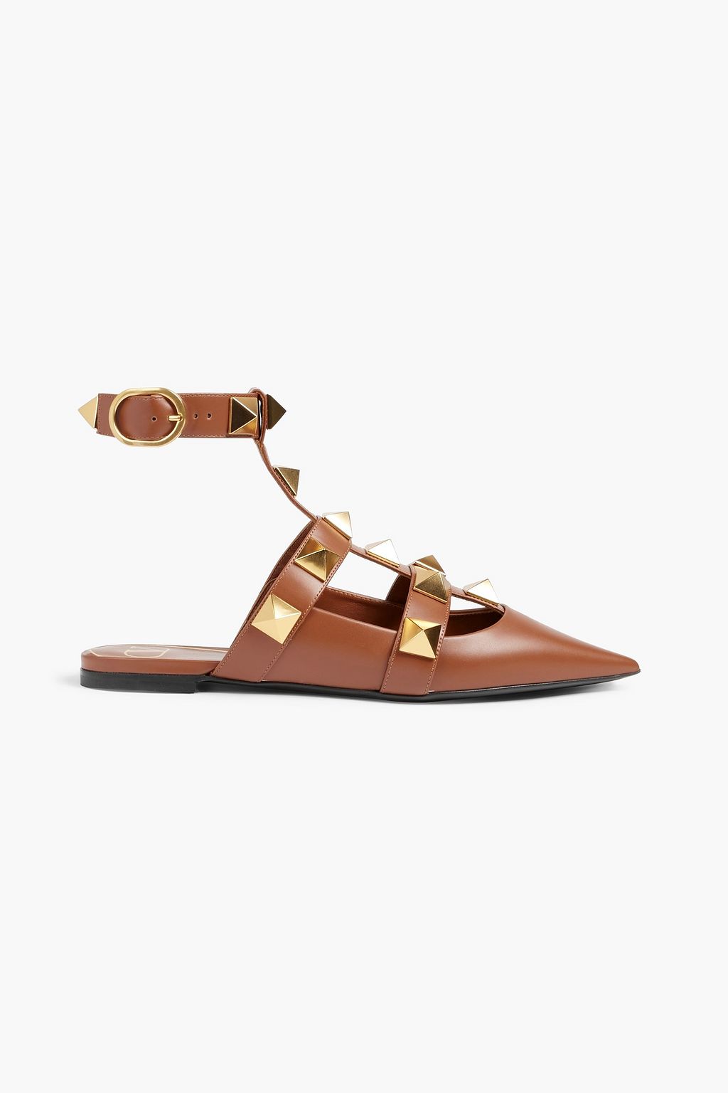 VALENTINO GARAVANI Roman leather point-toe flats | Sale up to off | THE OUTNET