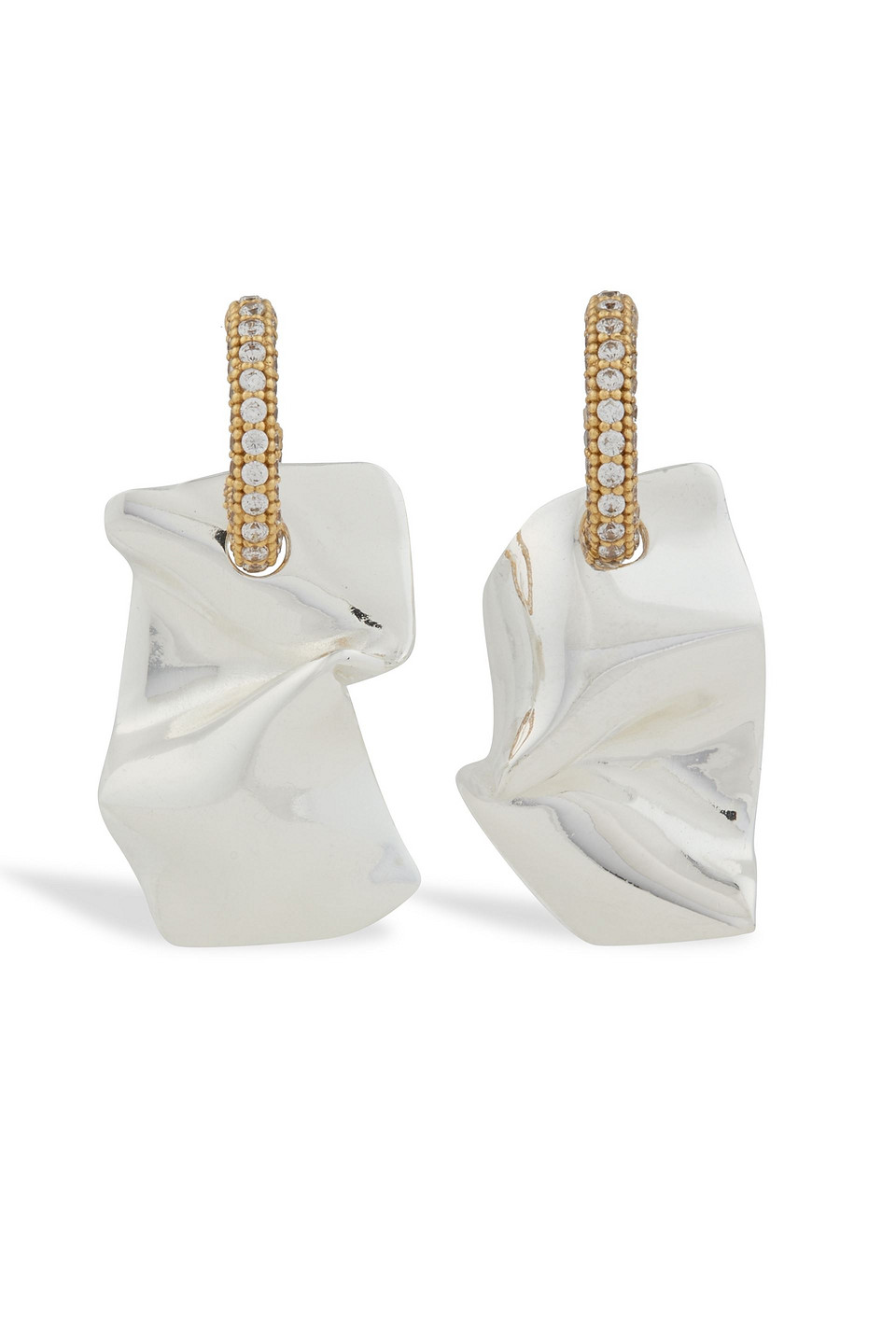 Cornelia Webb Silver-plated, gold-tone and crystal earrings
