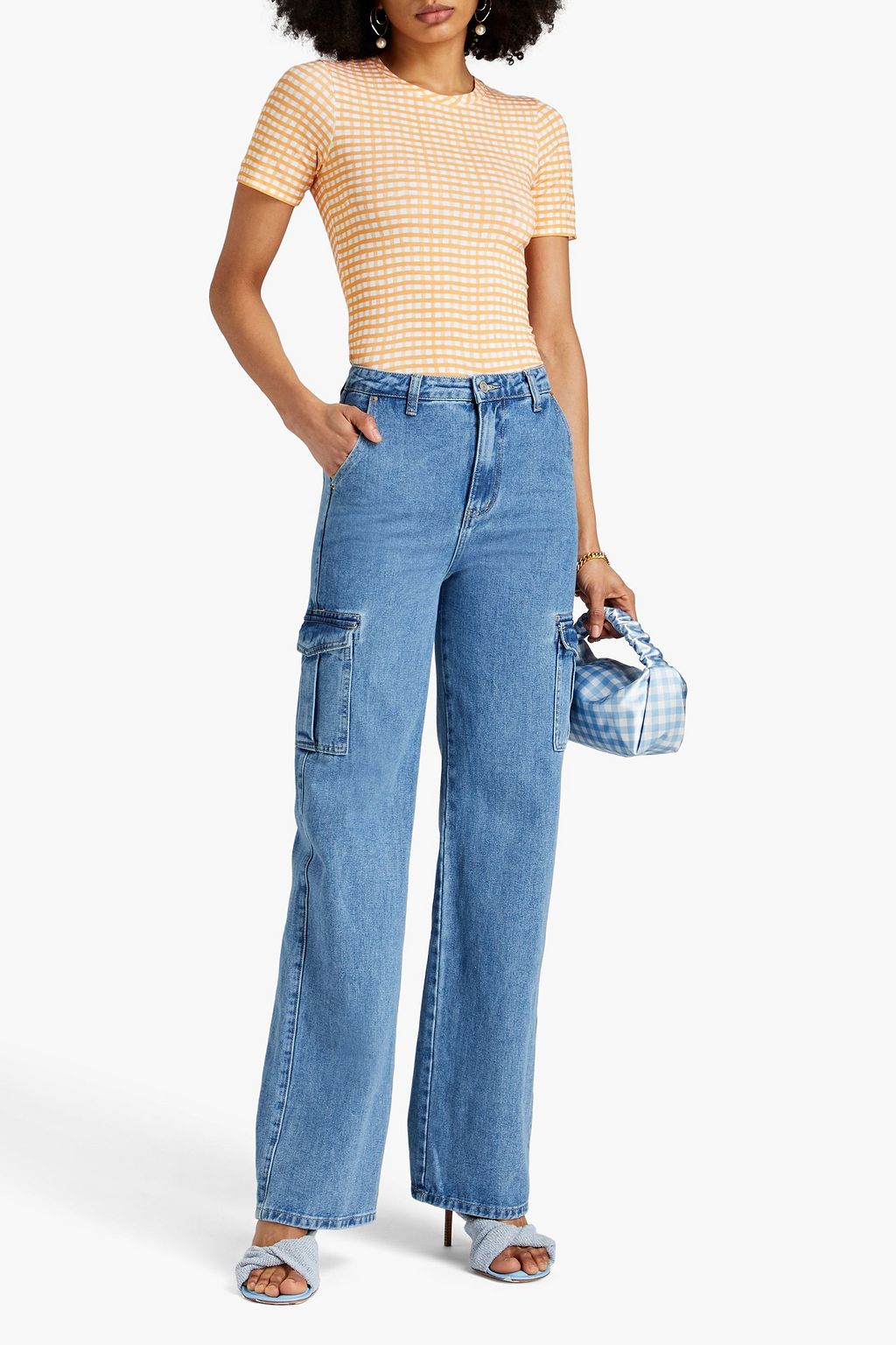 JACQUEMUS ジャージー Tシャツ ギンガム