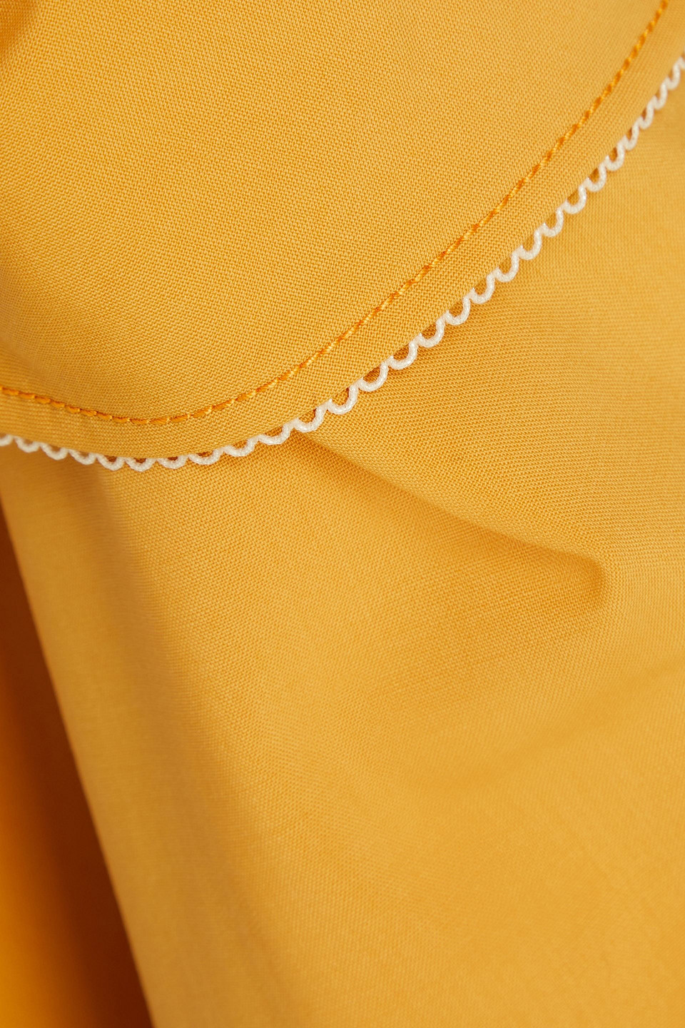Jacquemus Hielo Cutout Draped Wool-blend Halterneck Mini Dress In Saffron