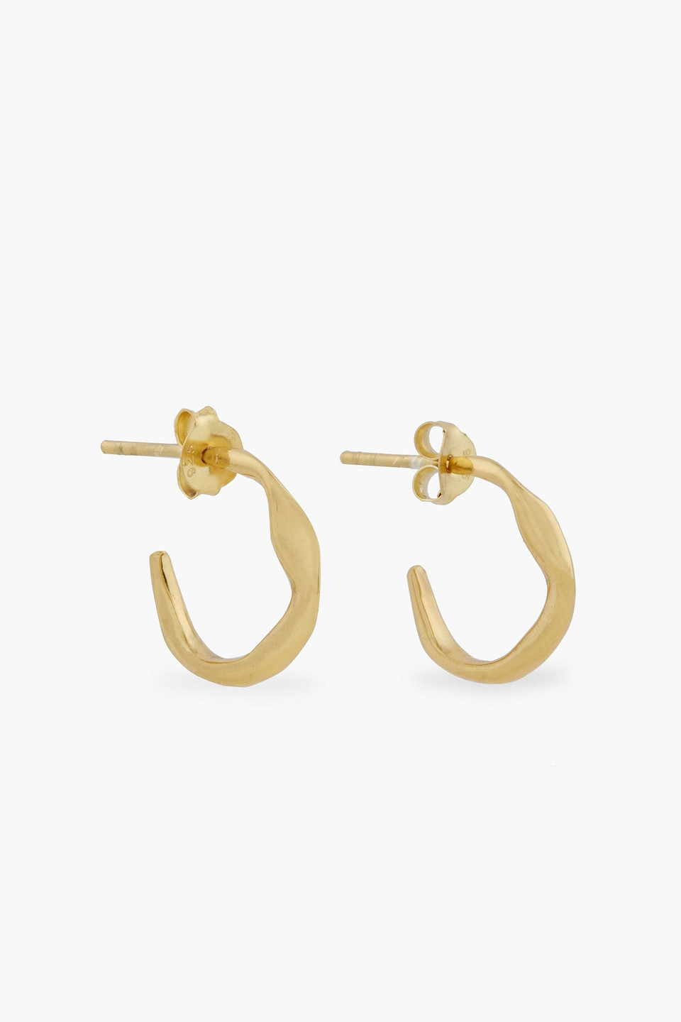 Cornelia Webb 24-karat gold-plated hoop earrings