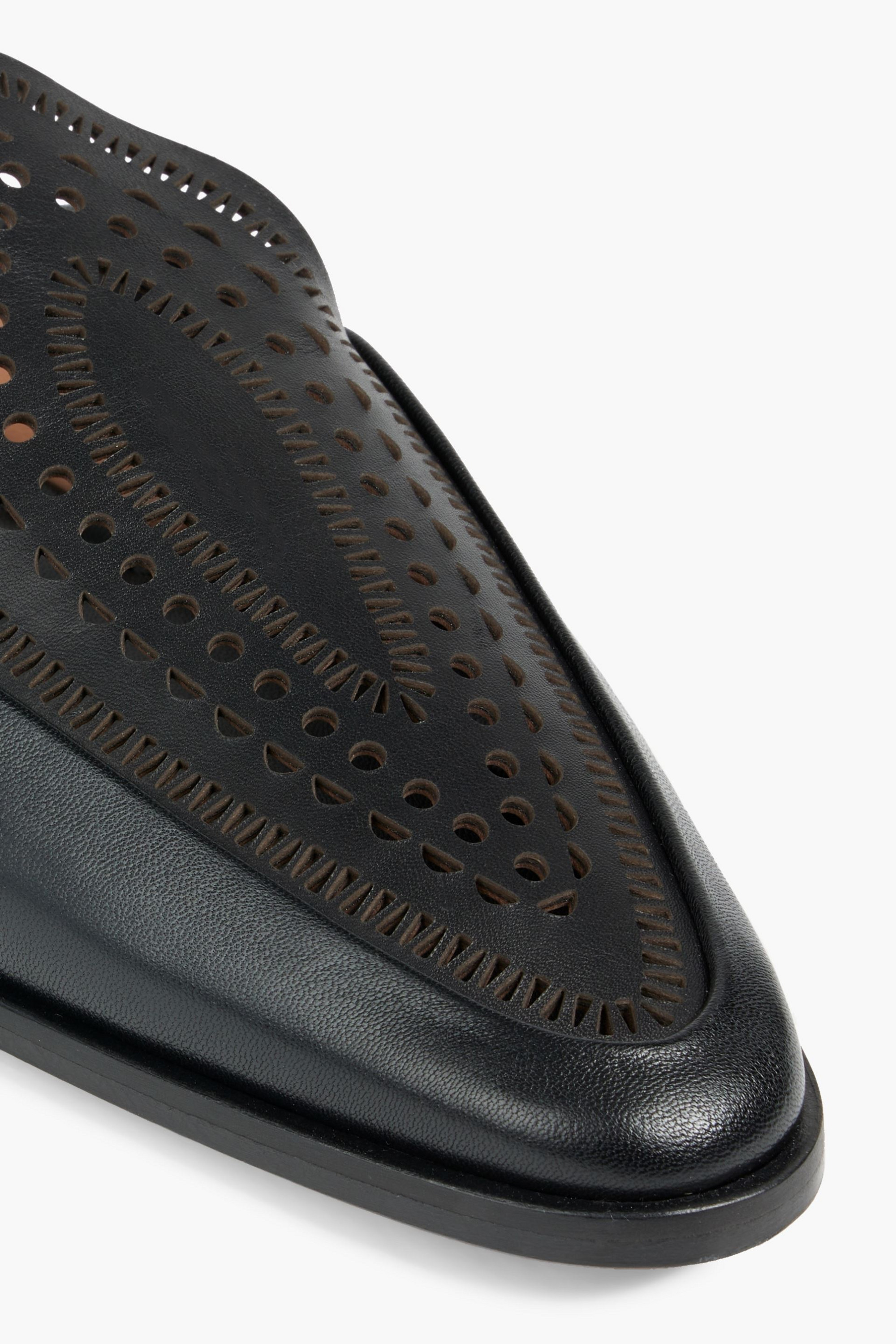 Alaïa Vienne laser-cut leather slippers thumbnail