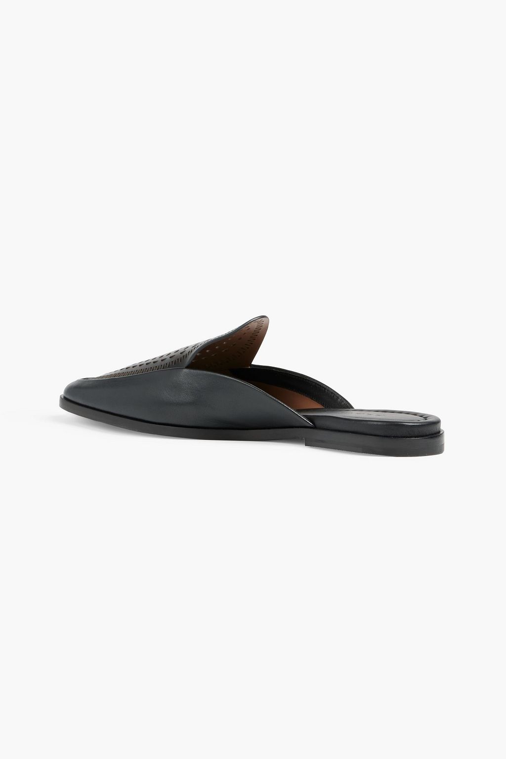 ALAÏA Vienne laser-cut leather slippers