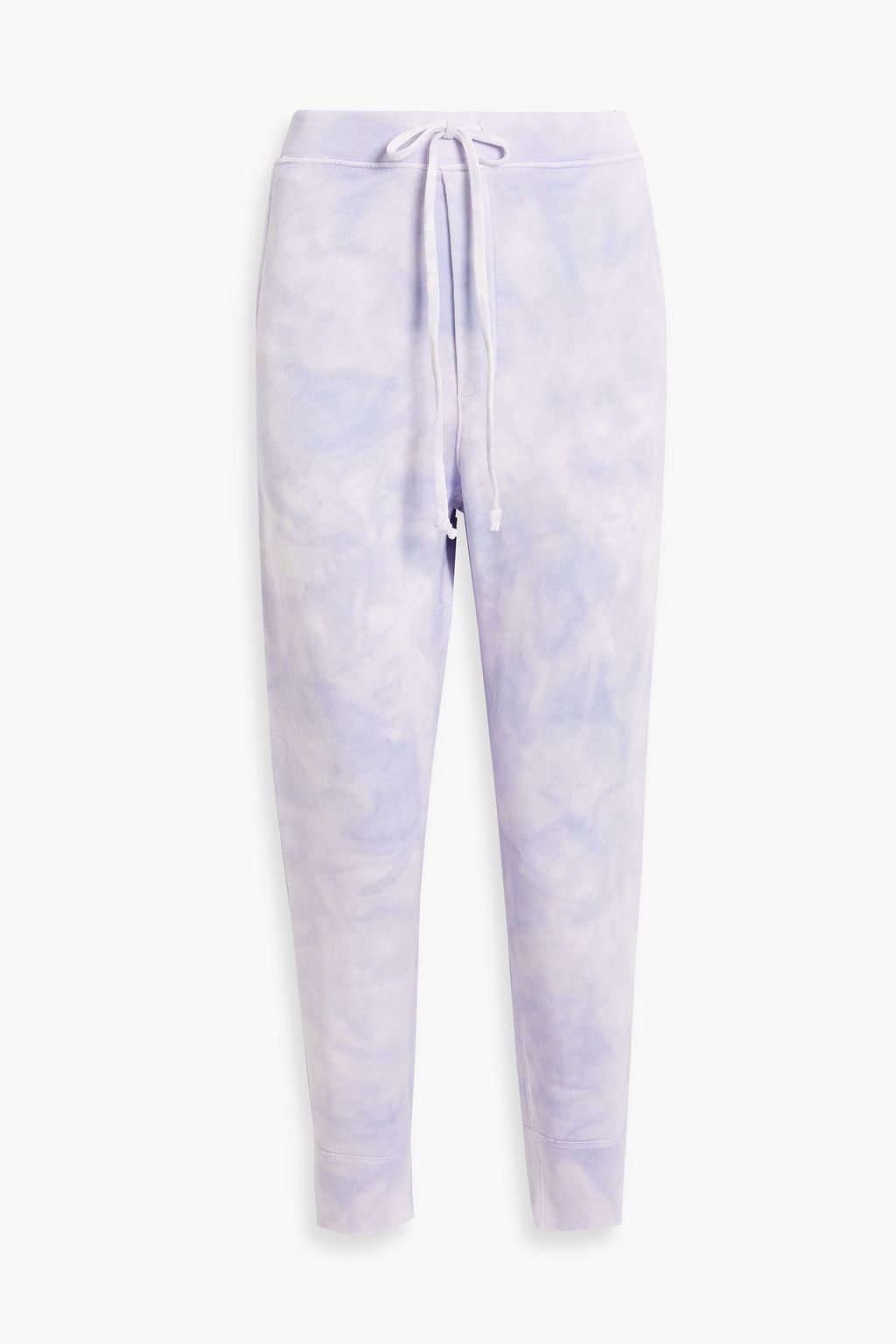 NILI LOTAN Nolan cropped tie-dyed French cotton-terry track pants | THE ...