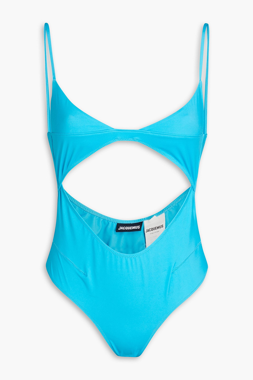 Jacquemus Aranja Cutout Swimsuit In Turquoise