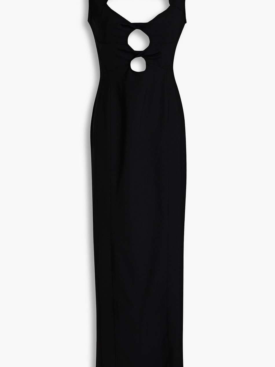 palmi twisted cutout stretch-wool maxi dress