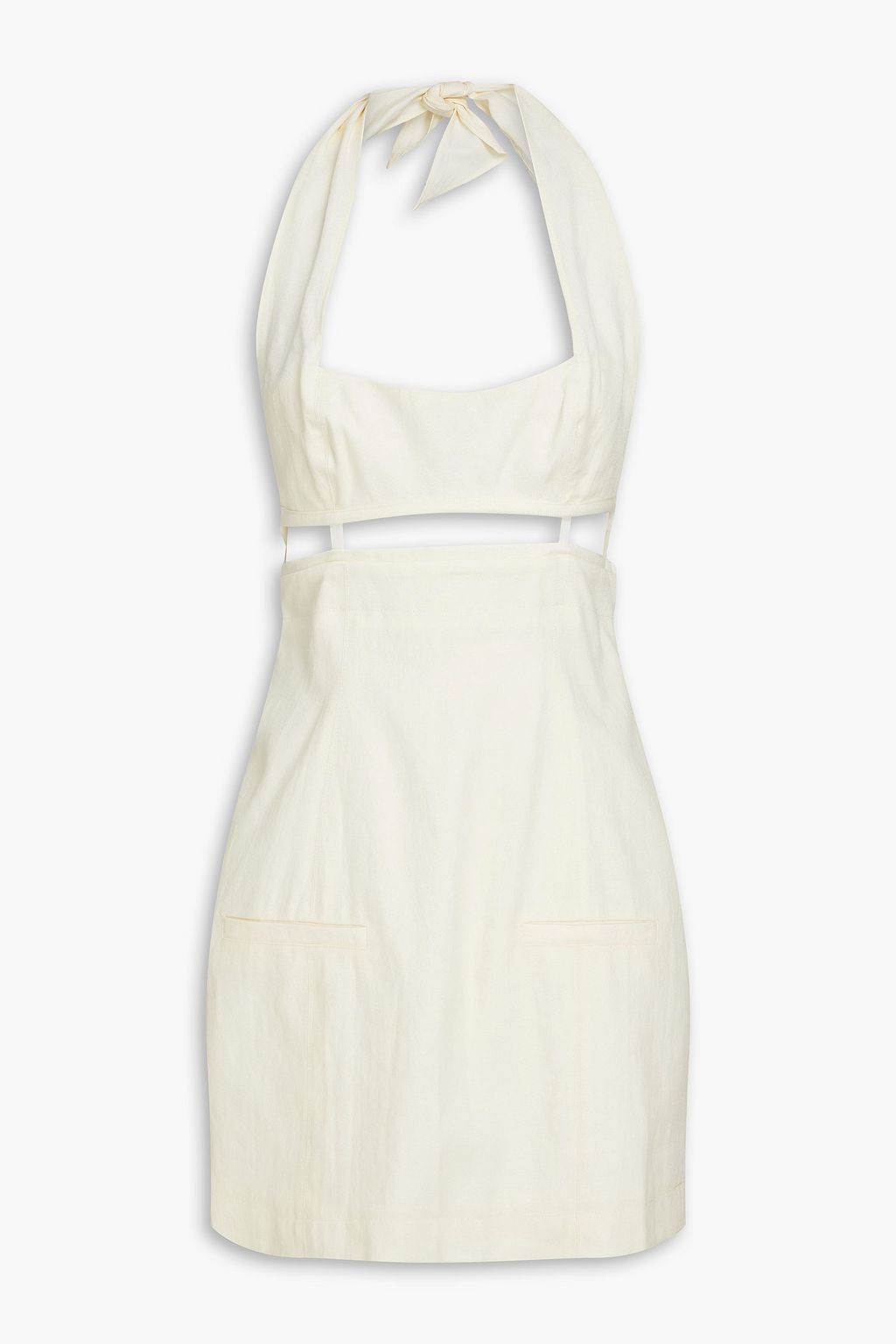 JACQUEMUS Limao cutout twill halterneck mini dress THE OUTNET