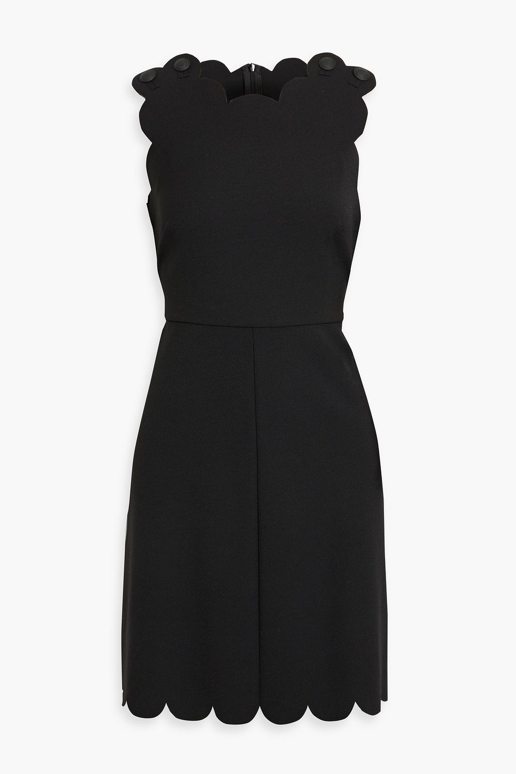 REDVALENTINO Scalloped crepe mini dress THE OUTNET