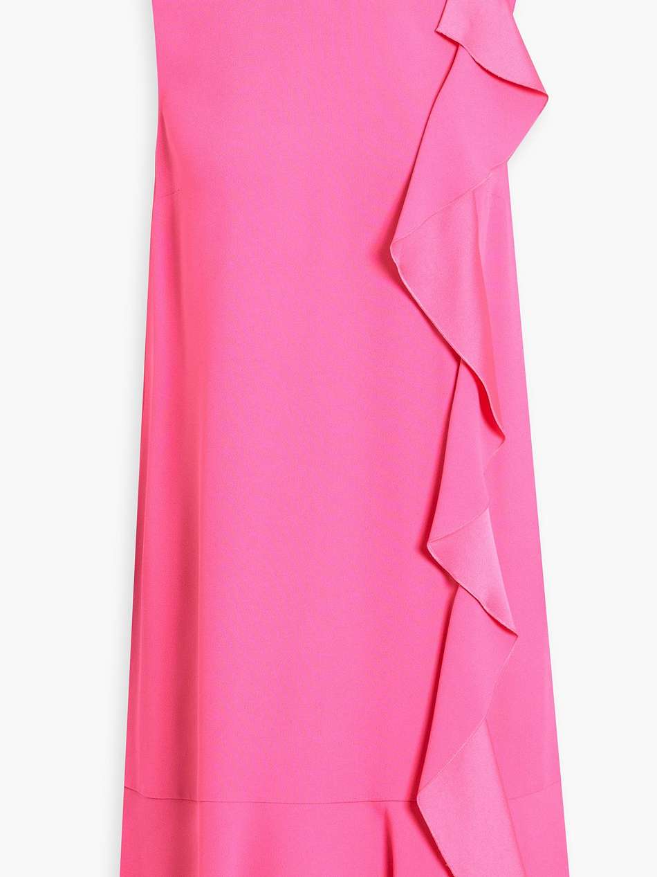 ruffled crepe mini dress