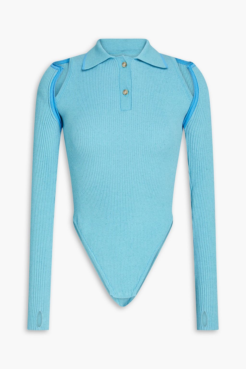 JACQUEMUS Ciao convertible ribbed-knit bodysuit