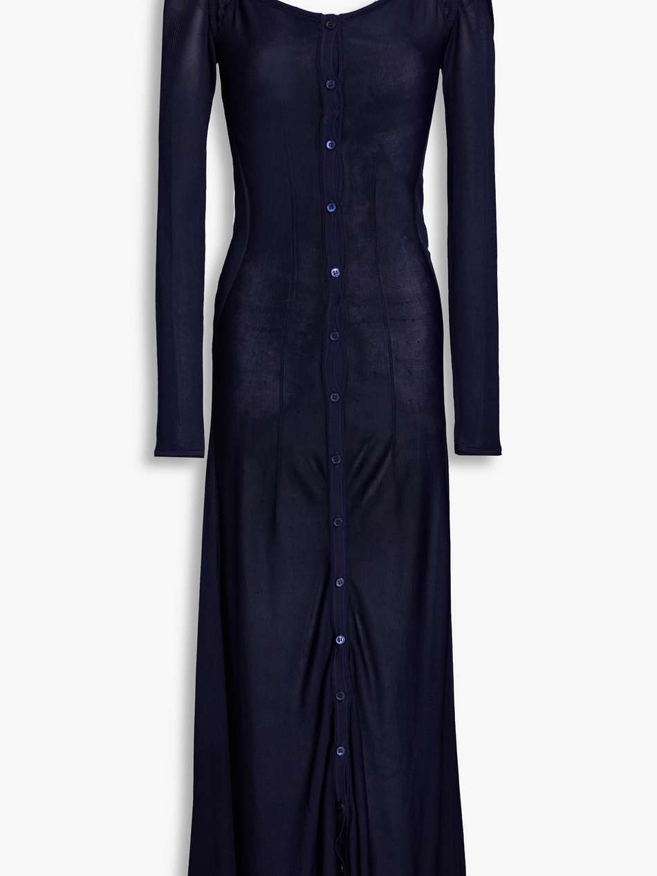lagoa cold-shoulder knitted halterneck maxi dress