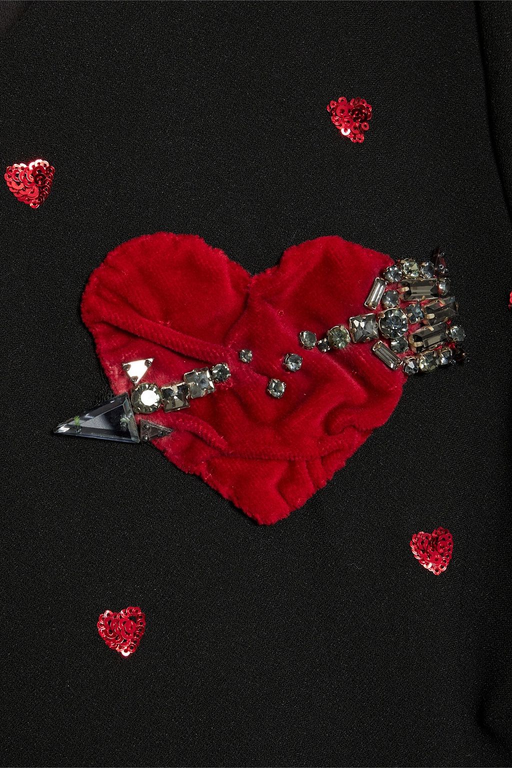 REDVALENTINO Embellished crepe mini dress