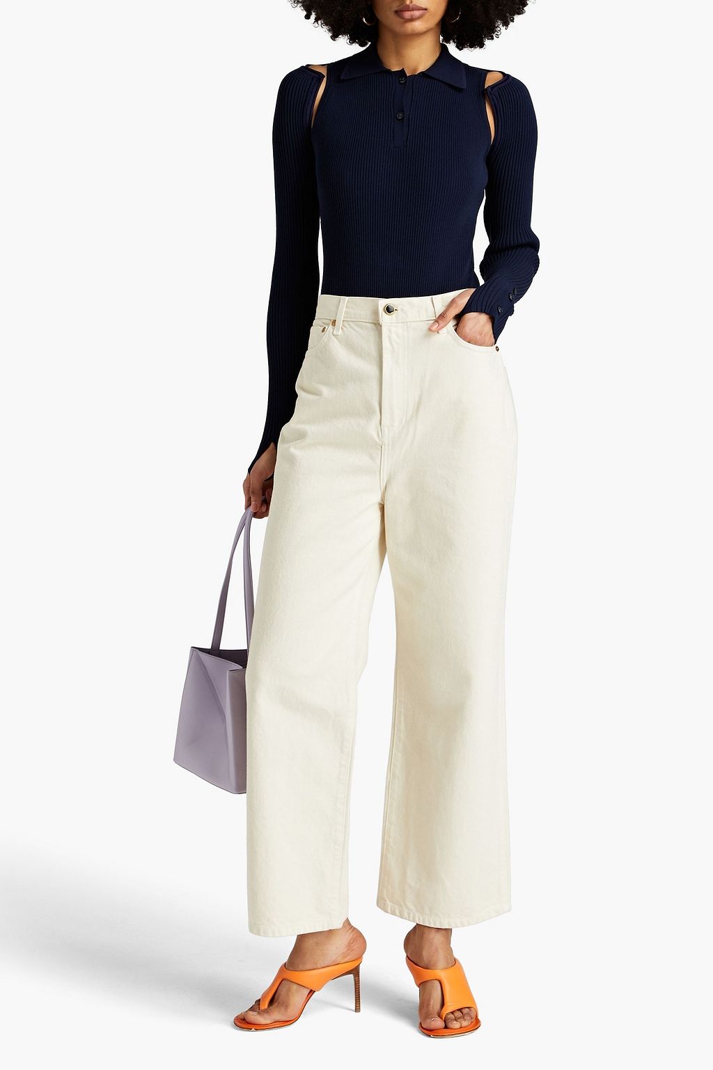 JACQUEMUS Ciao convertible ribbed-knit bodysuit