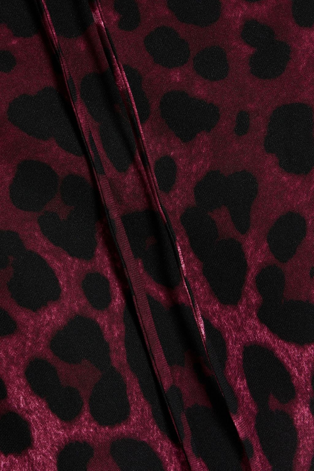 DOLCE&GABBANA Leopard-print stretch-silk top