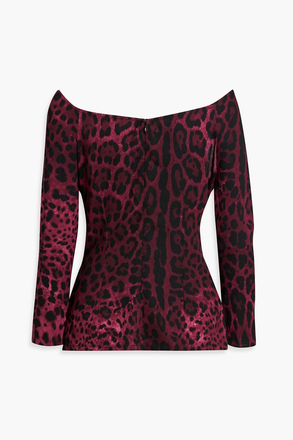 DOLCE&GABBANA Leopard-print stretch-silk top