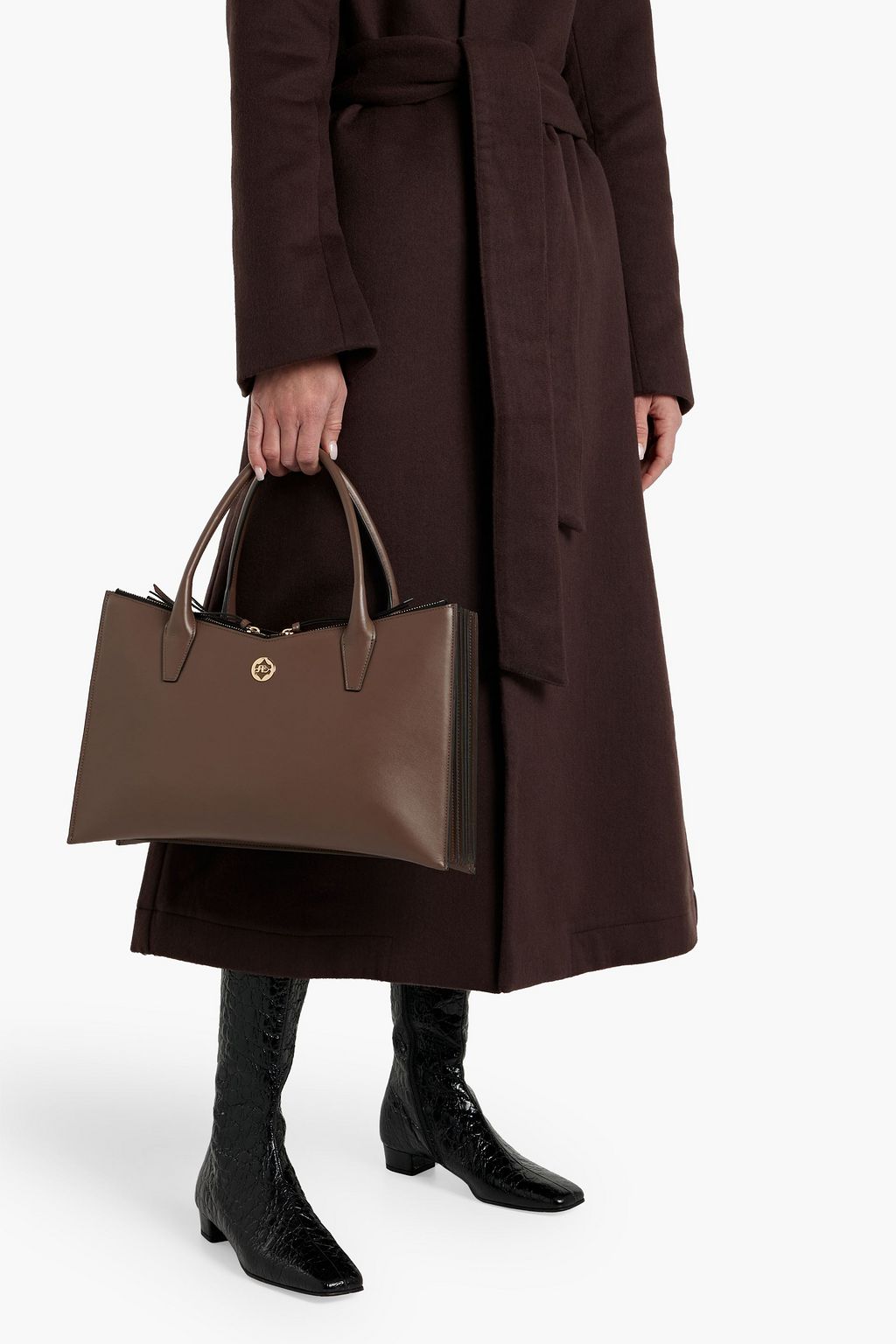 SARA BATTAGLIA Tati Plissé leather tote