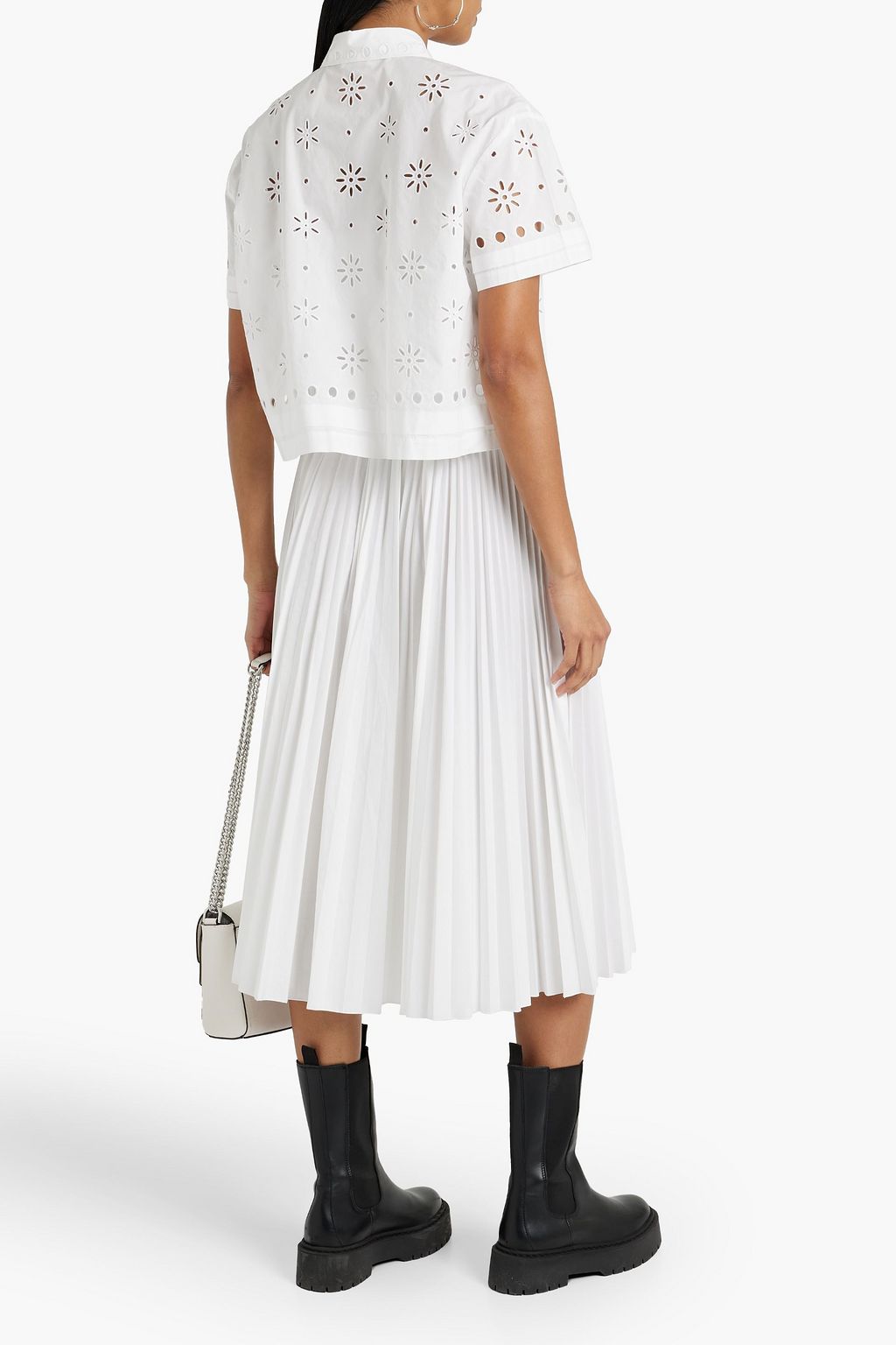 REDVALENTINO Broderie anglaise cotton shirt