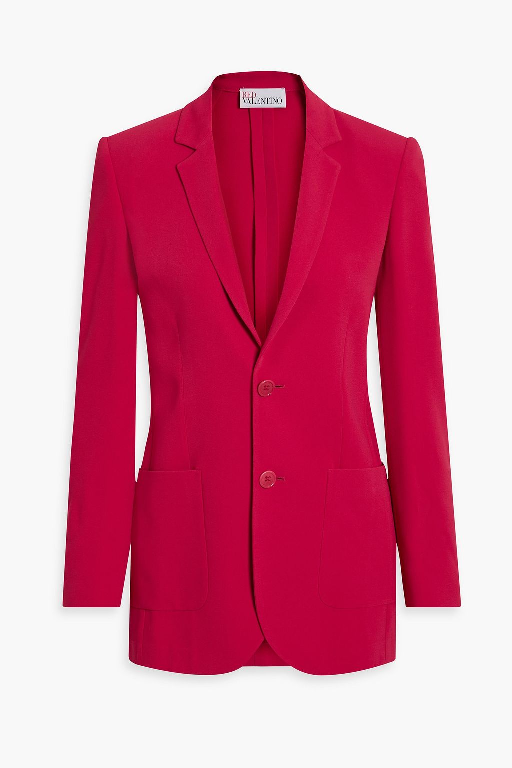 Valentina Knit Crepe Blazer - Red