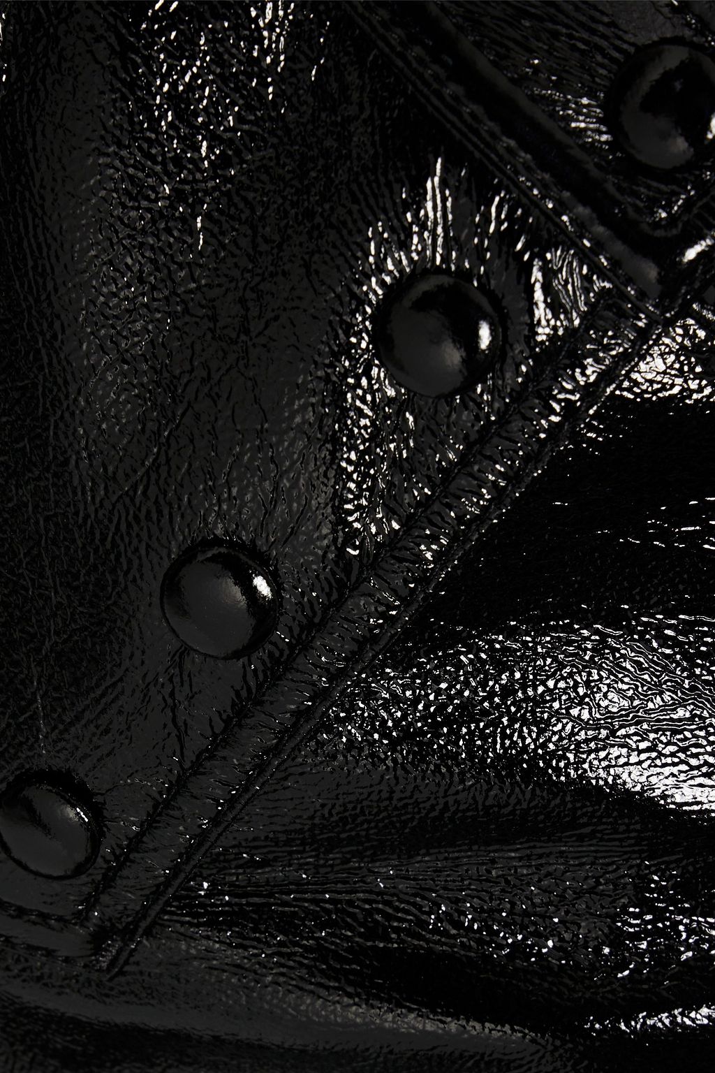 MSGM Hose mit geradem Bein aus Lacklederimitat in Knitteroptik