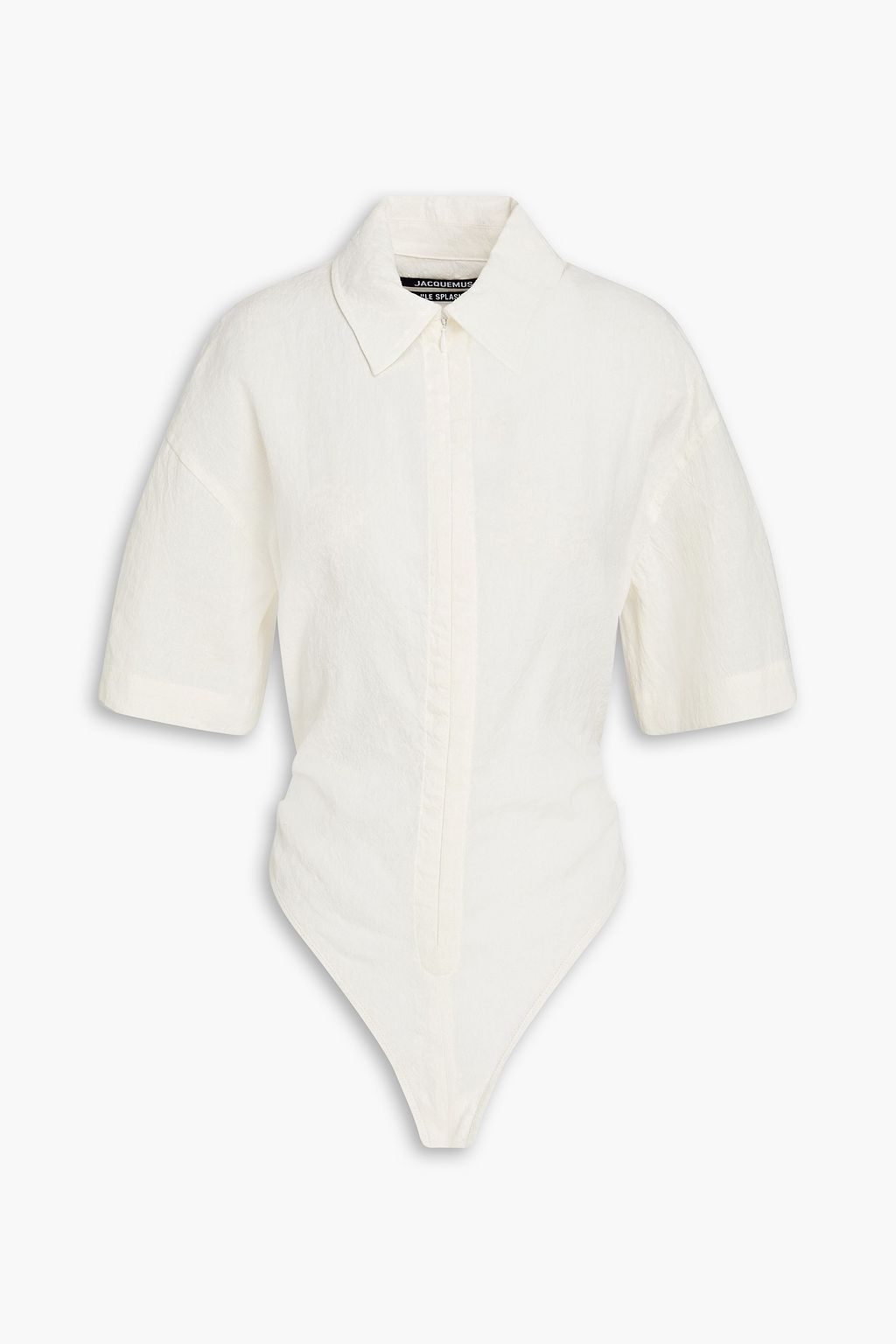 JACQUEMUS Baunhilha cutout hemp and cotton-blend bodysuit | THE OUTNET