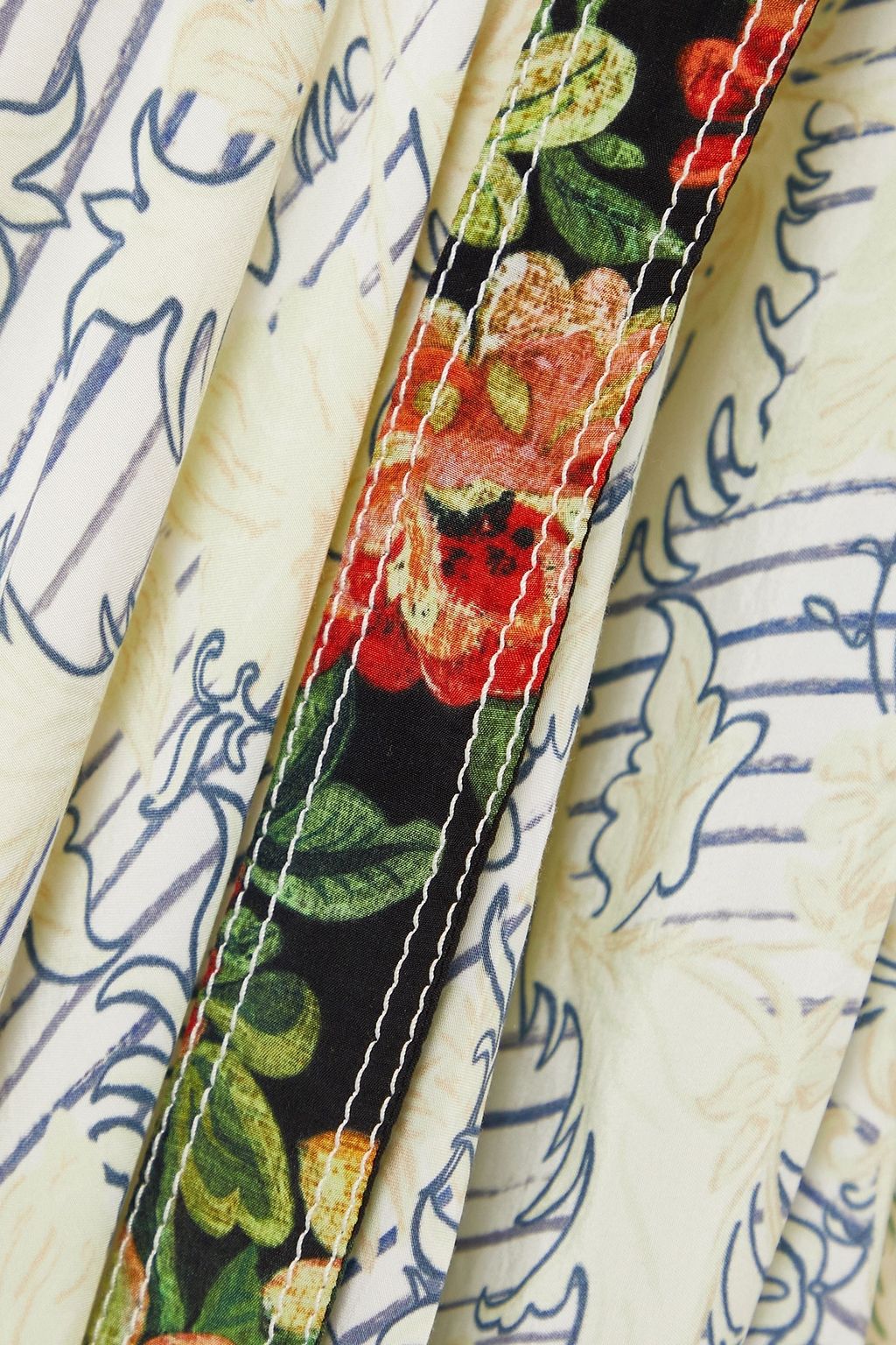 JW ANDERSON Asymmetric patchwork floral-print silk maxi dress