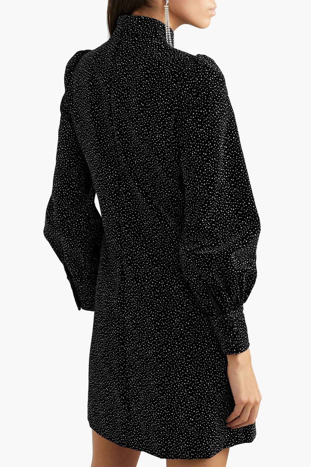 BELLA FREUD Valley of the Dolls Minikleid aus Baumwollsamt mit Glitter-Finish