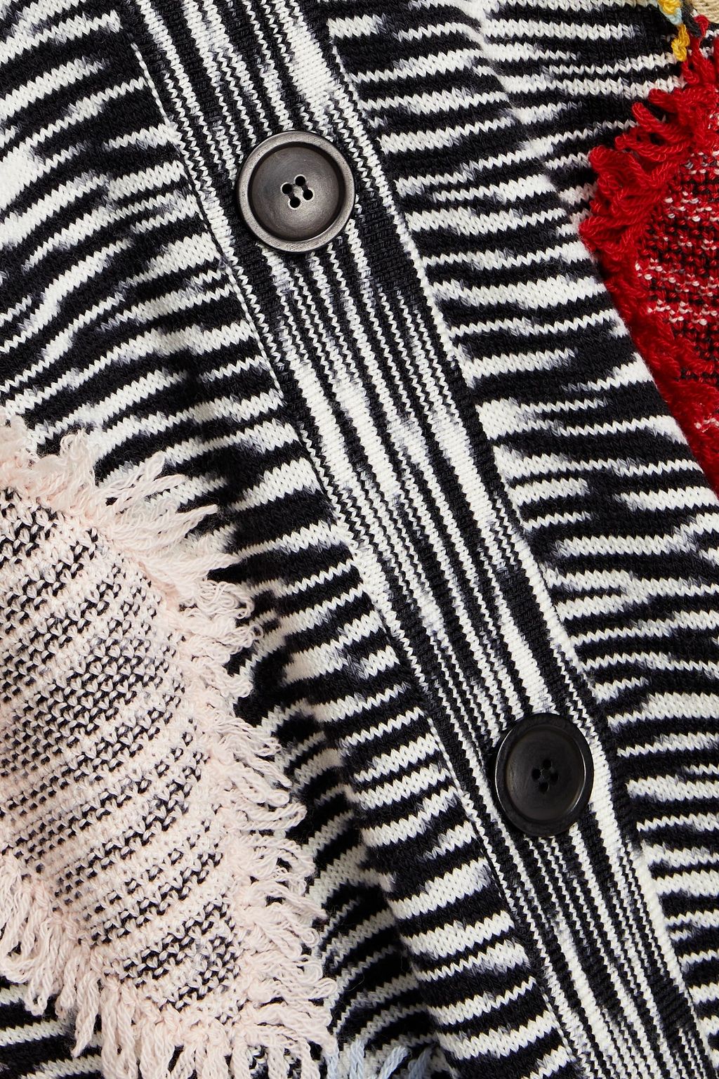 MISSONI Cardigan aus Strick aus Wolle mit Intarsienmuster in Space-Dye-Optik