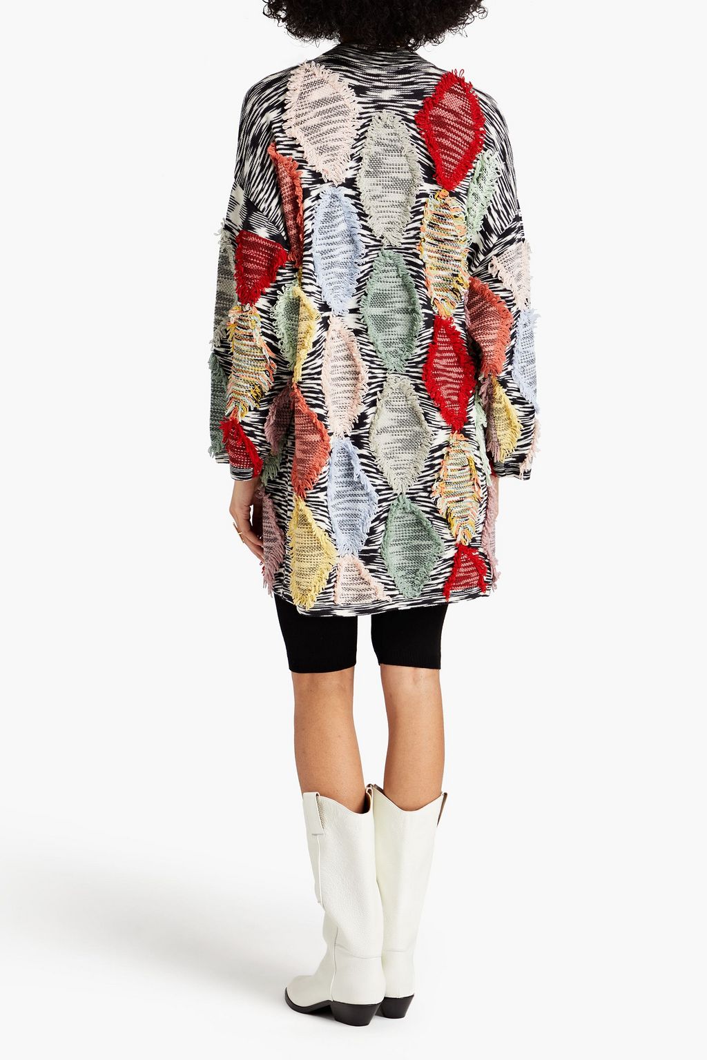 MISSONI Cardigan aus Strick aus Wolle mit Intarsienmuster in Space-Dye-Optik