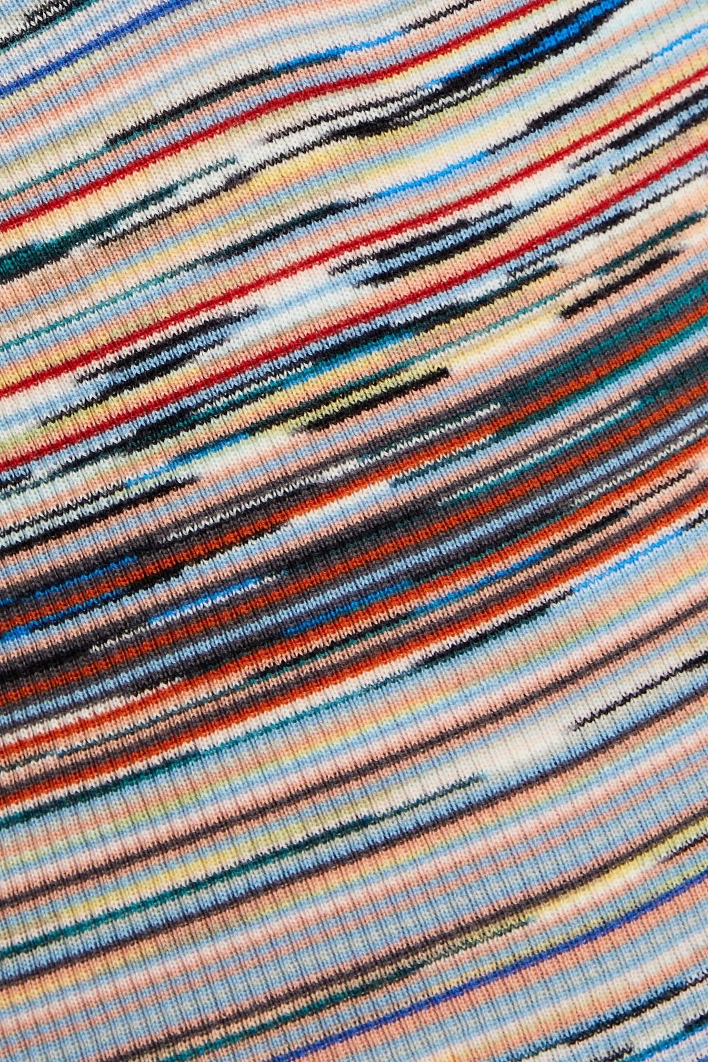 MISSONI Poloshirt aus gerippter Wolle in Space-Dye-Optik