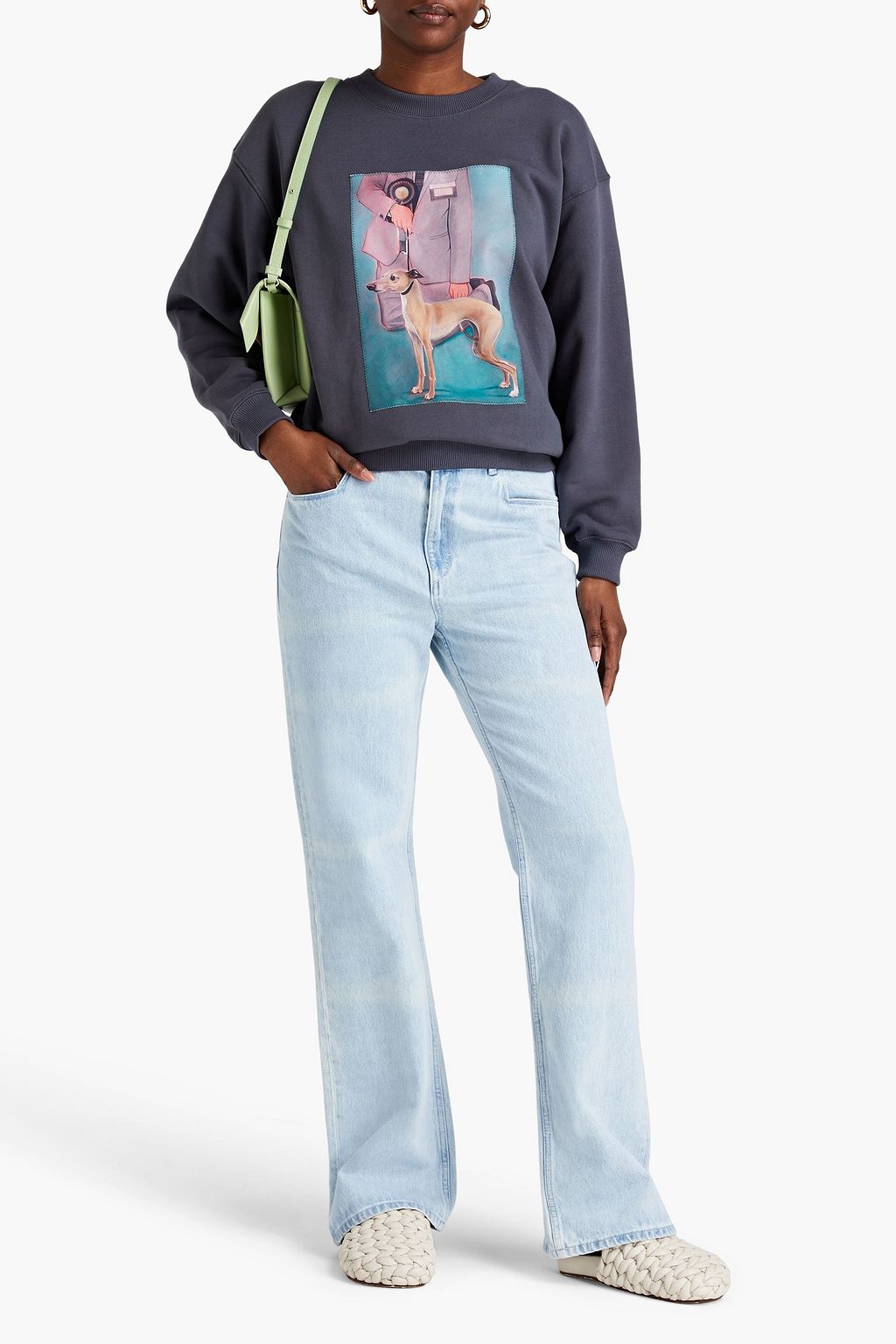 ACNE STUDIOS Printed French cotton-terry sweatshirt