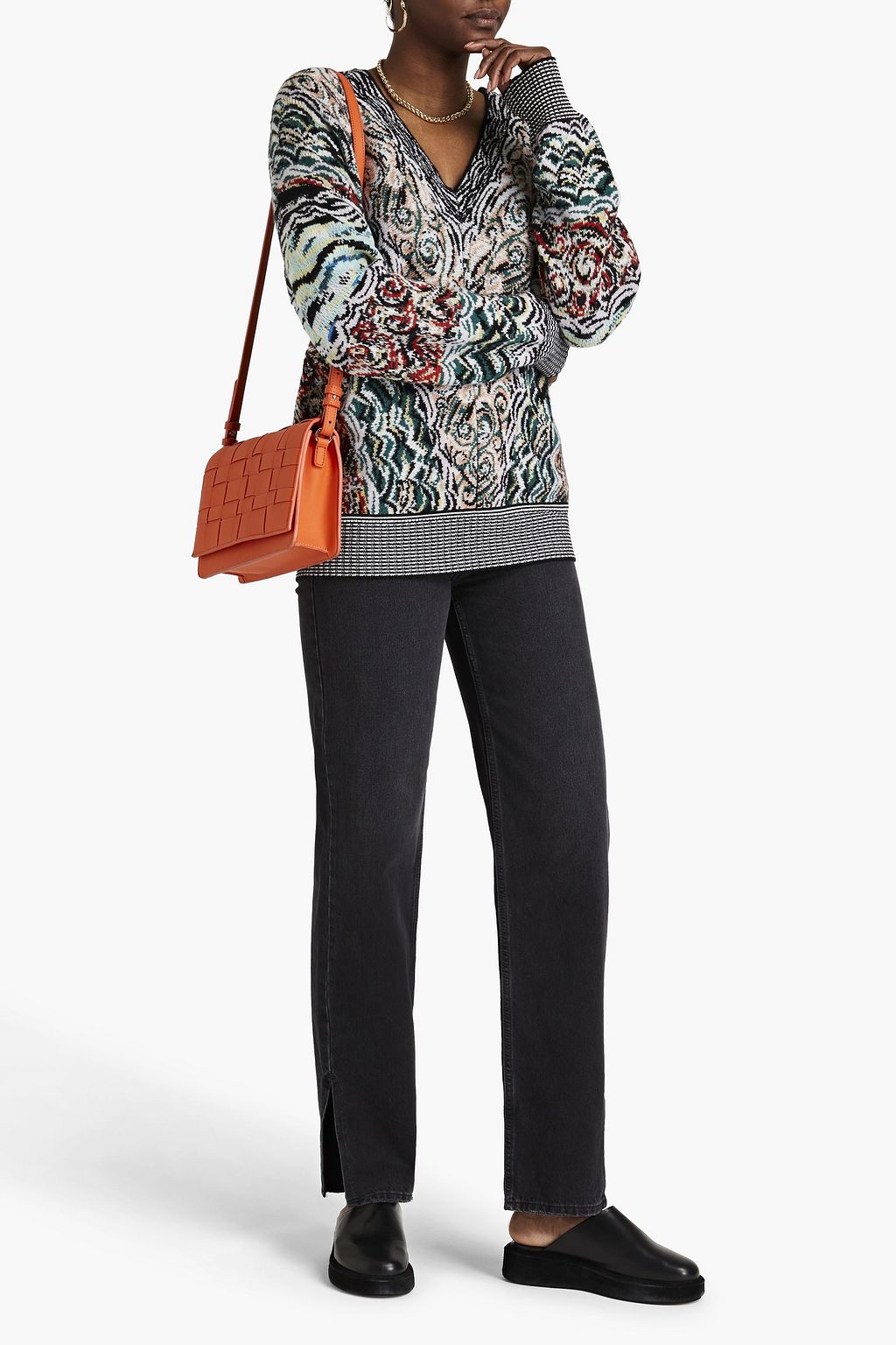 MISSONI Pullover aus einer Kaschmir-Wollmischung mit Intarsienmuster
