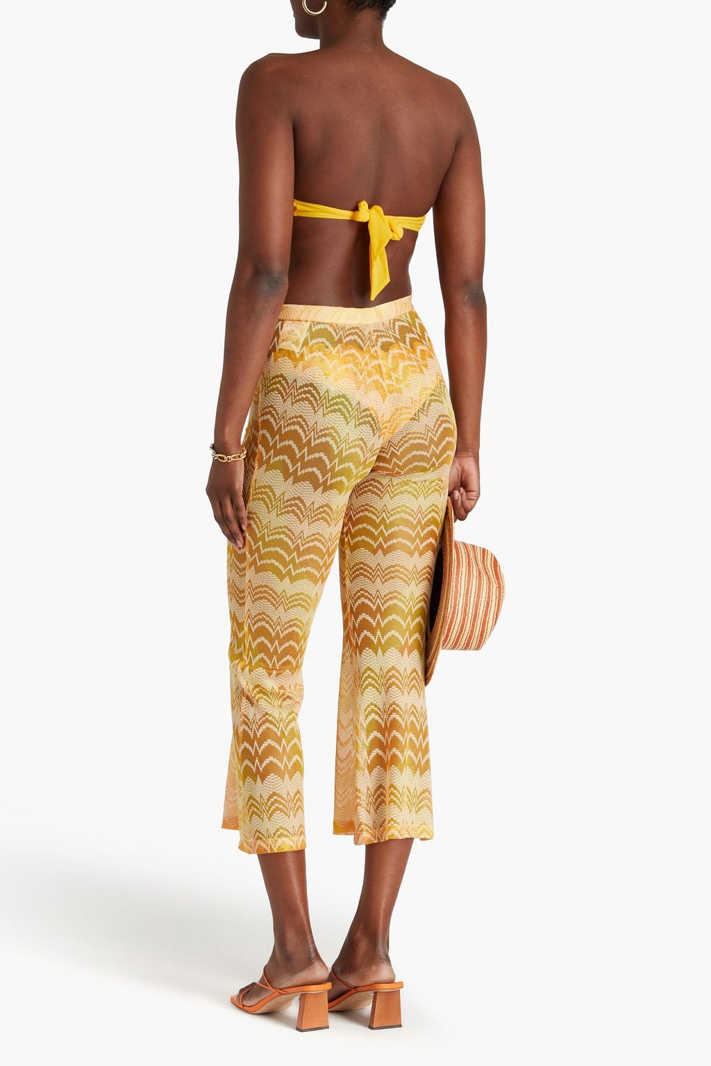 MISSONI Mare cropped crochet-knit flared pants