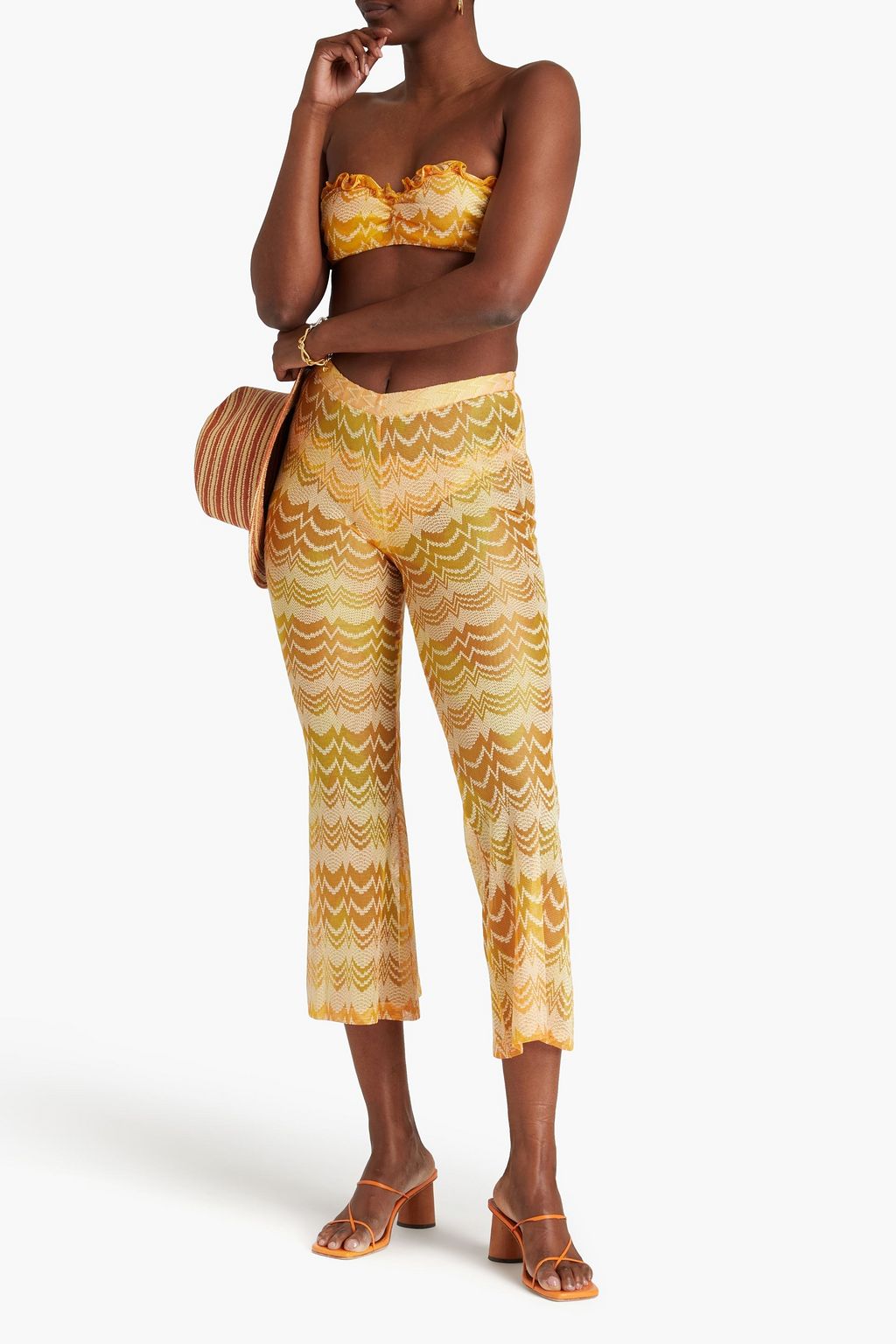 MISSONI Mare cropped crochet-knit flared pants
